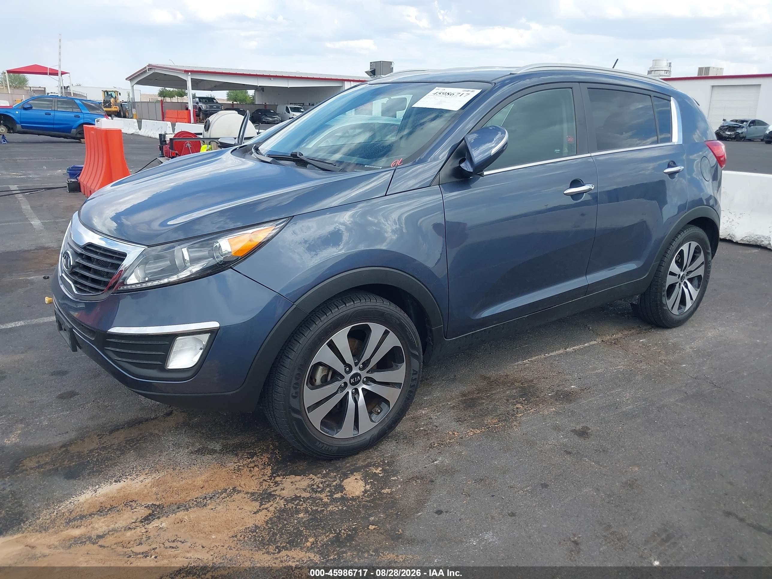 2012 Kia Sportage Ex Blue vin: KNDPC3A23C7346997