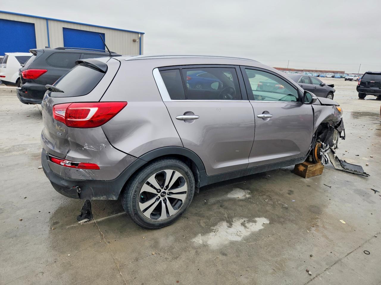 2013 Kia Sportage Ex Gray vin: KNDPC3A23D7477722