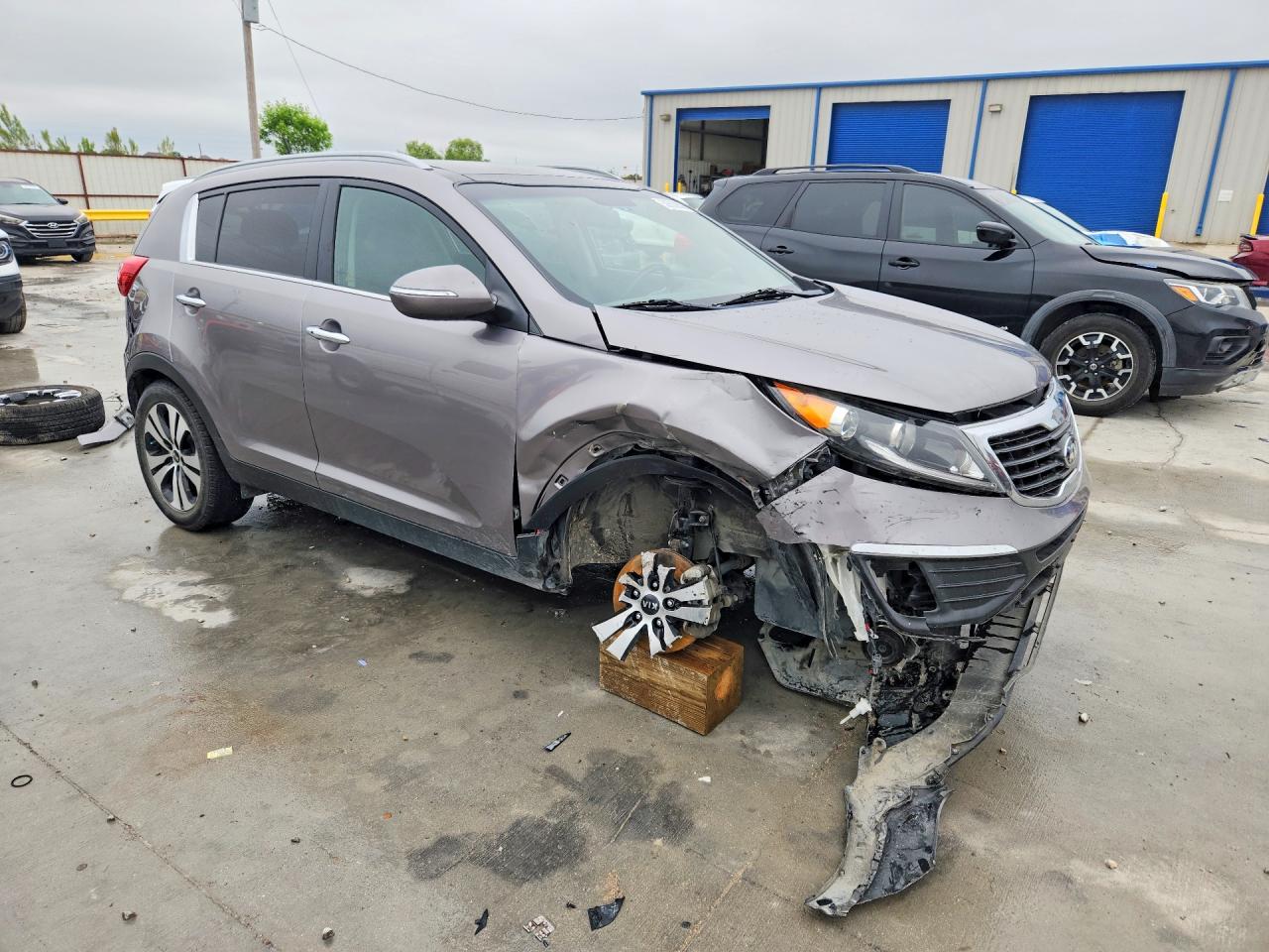2013 Kia Sportage Ex Gray vin: KNDPC3A23D7477722