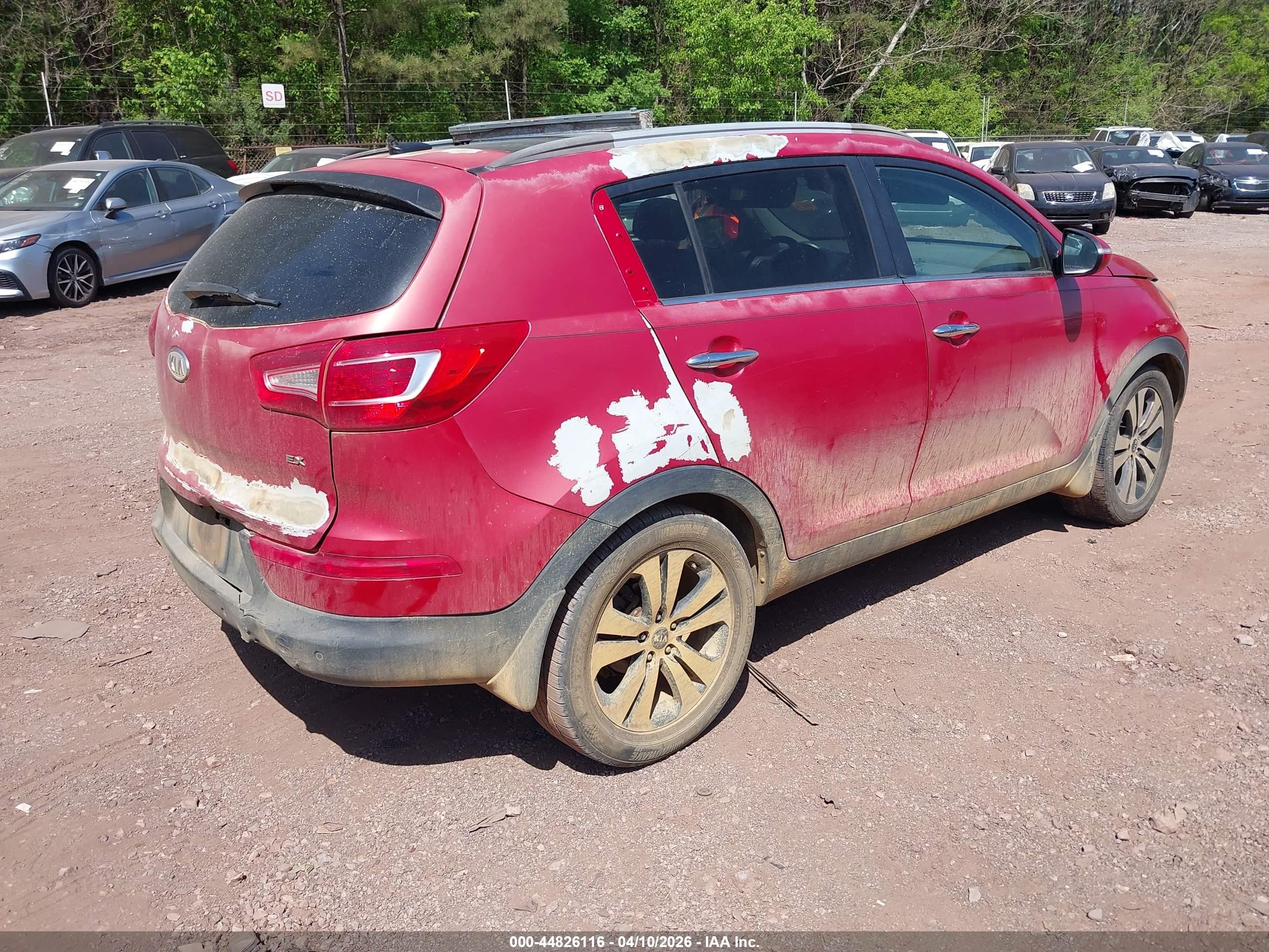 2011 Kia Sportage Ex Red vin: KNDPC3A24B7160979