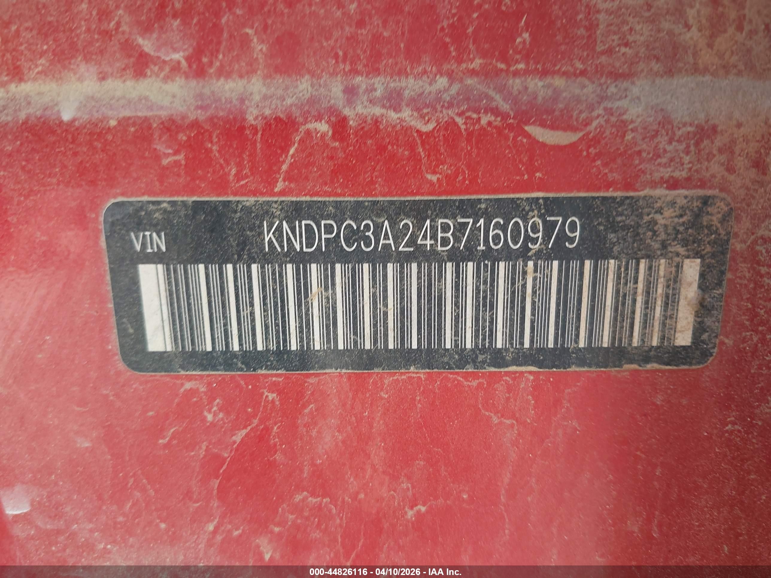 2011 Kia Sportage Ex Red vin: KNDPC3A24B7160979