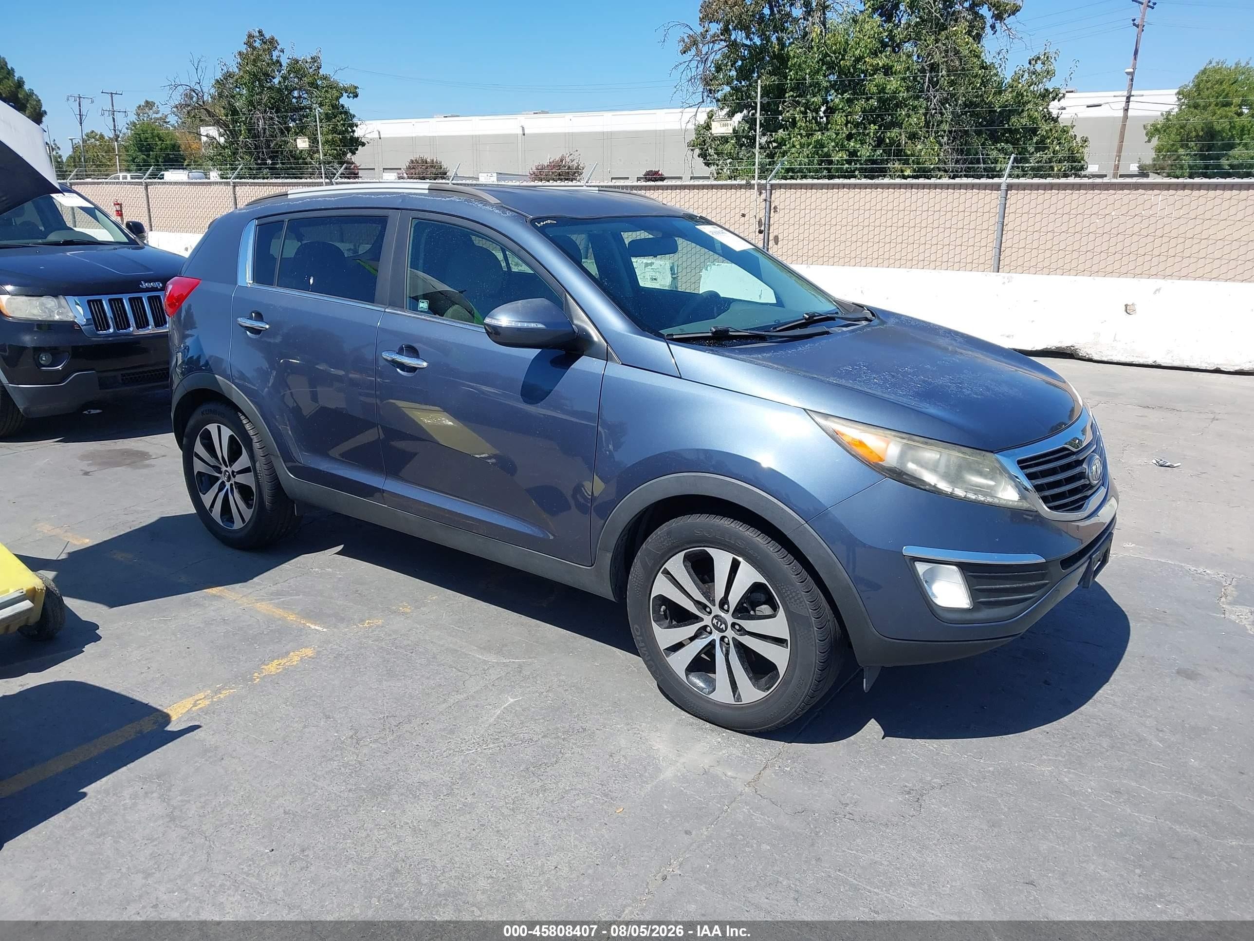 2012 Kia Sportage Ex Blue vin: KNDPC3A24C7243913