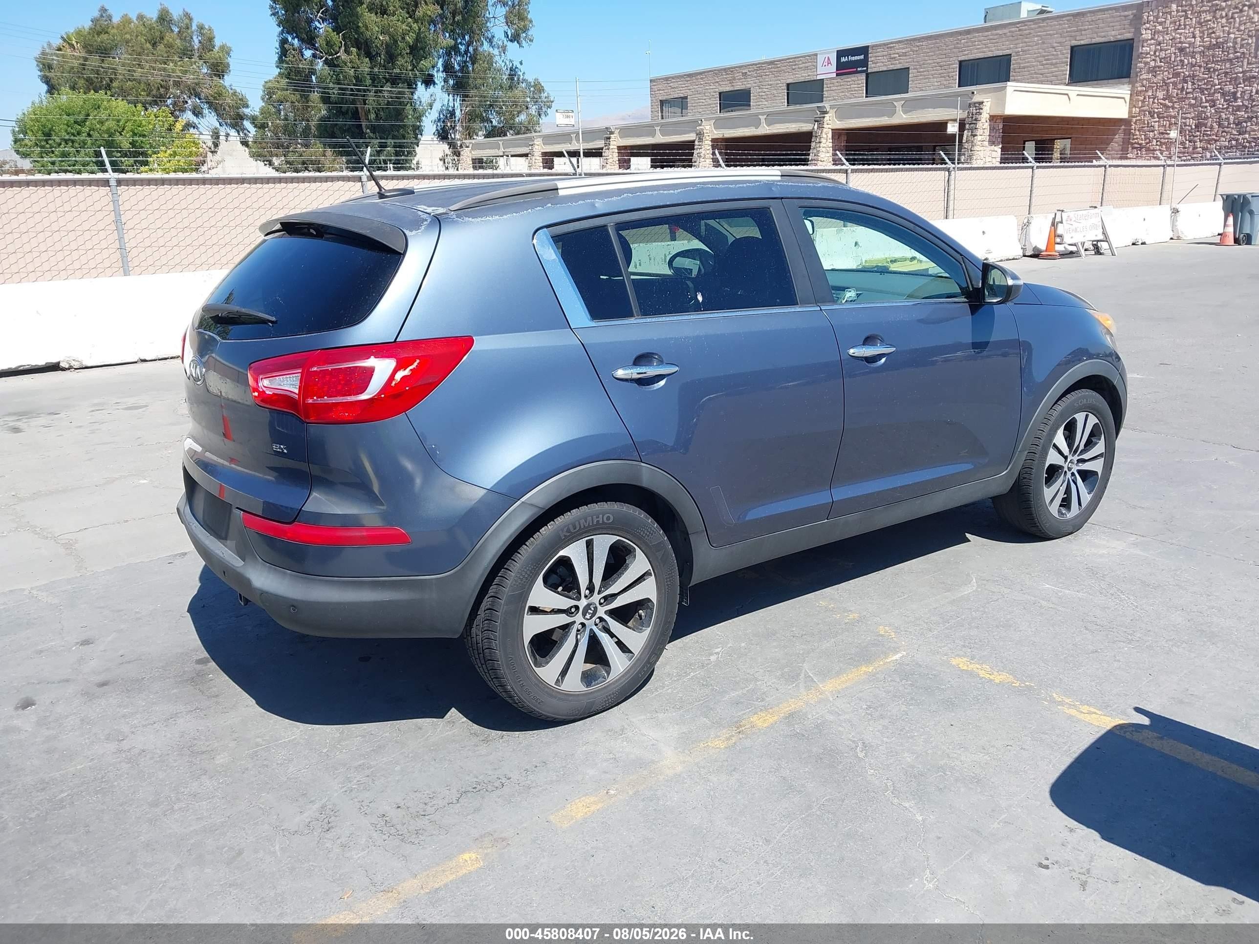 2012 Kia Sportage Ex Blue vin: KNDPC3A24C7243913