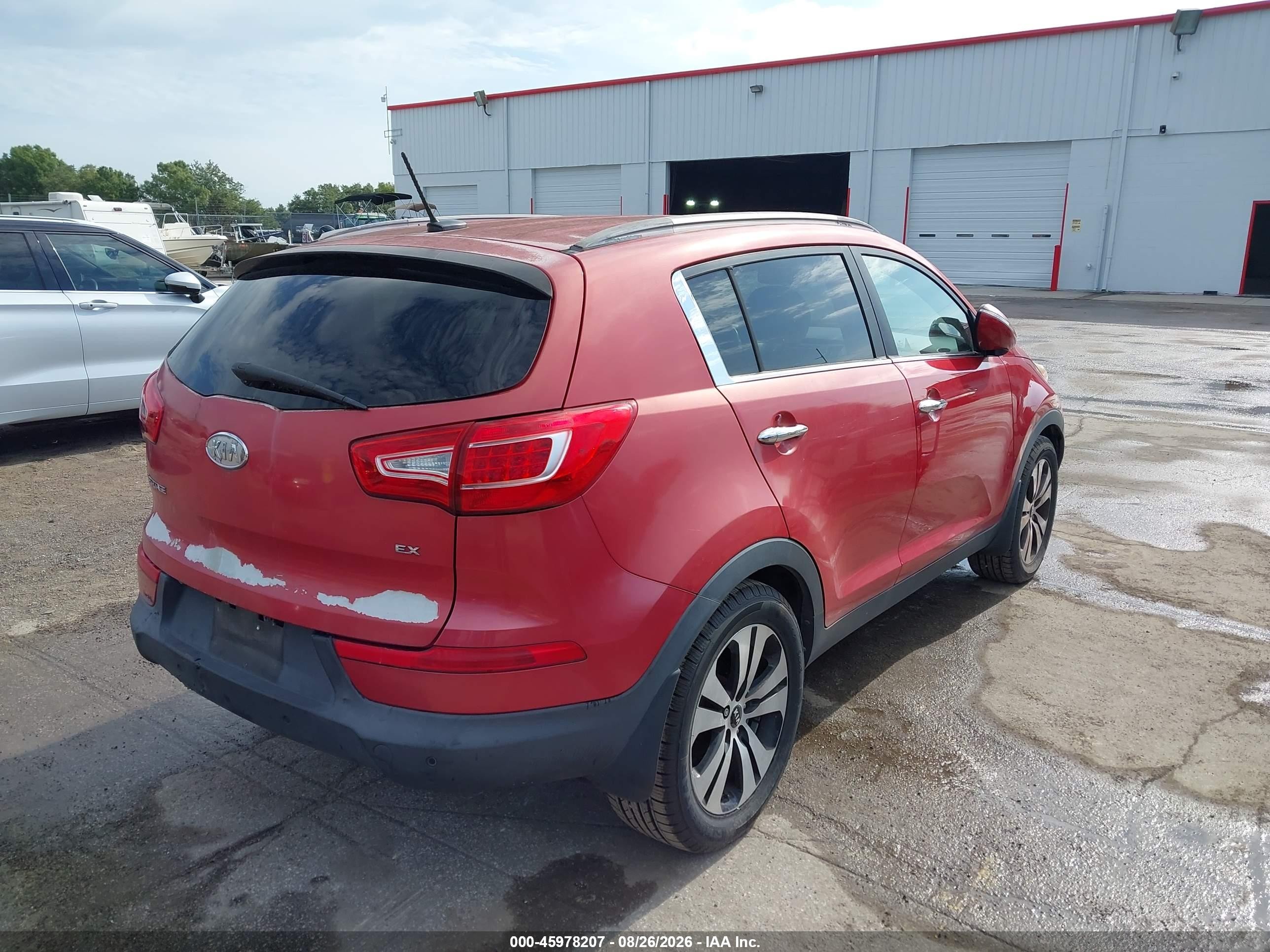 2012 Kia Sportage Ex Red vin: KNDPC3A25C7340361
