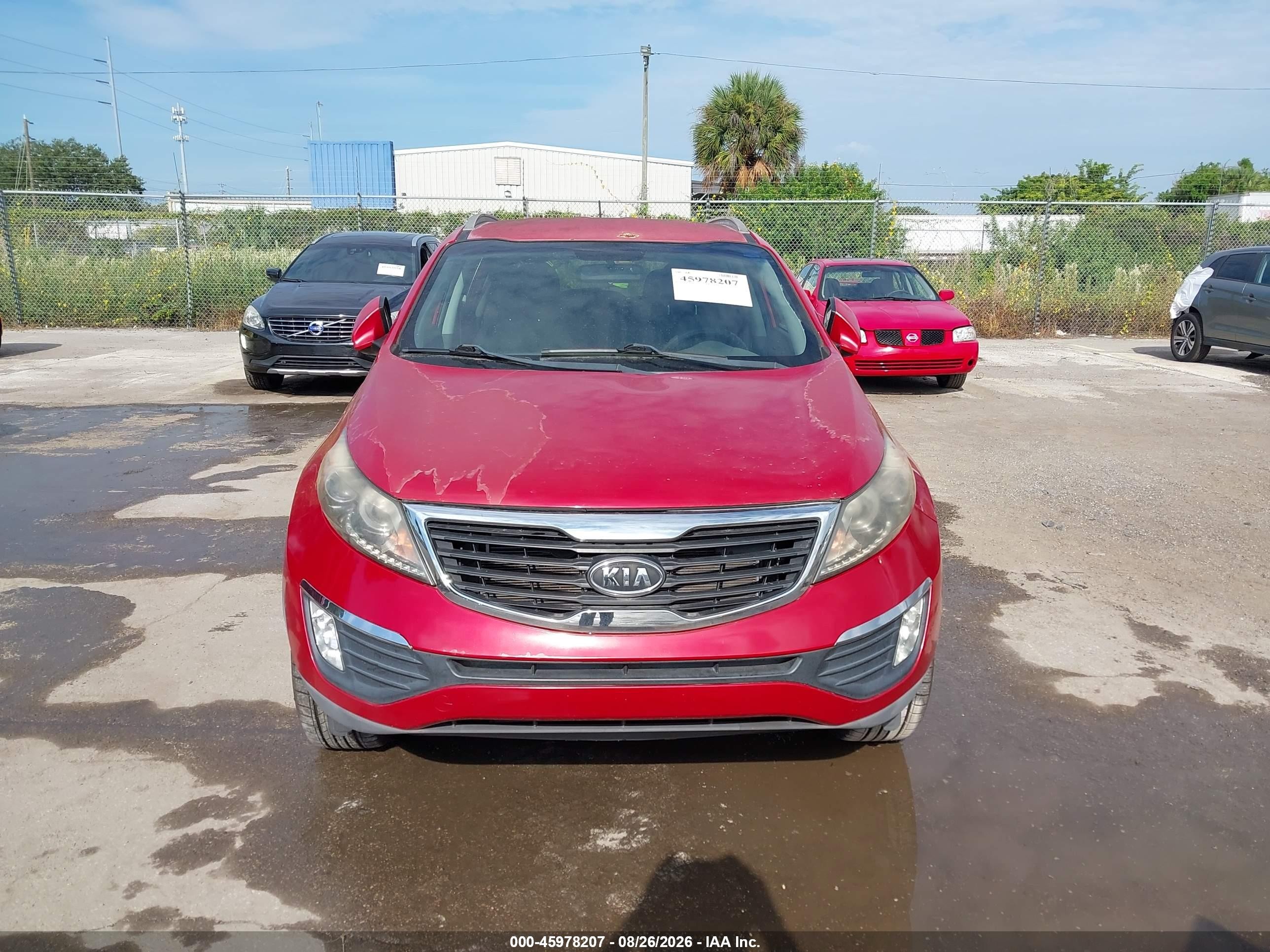 2012 Kia Sportage Ex Red vin: KNDPC3A25C7340361