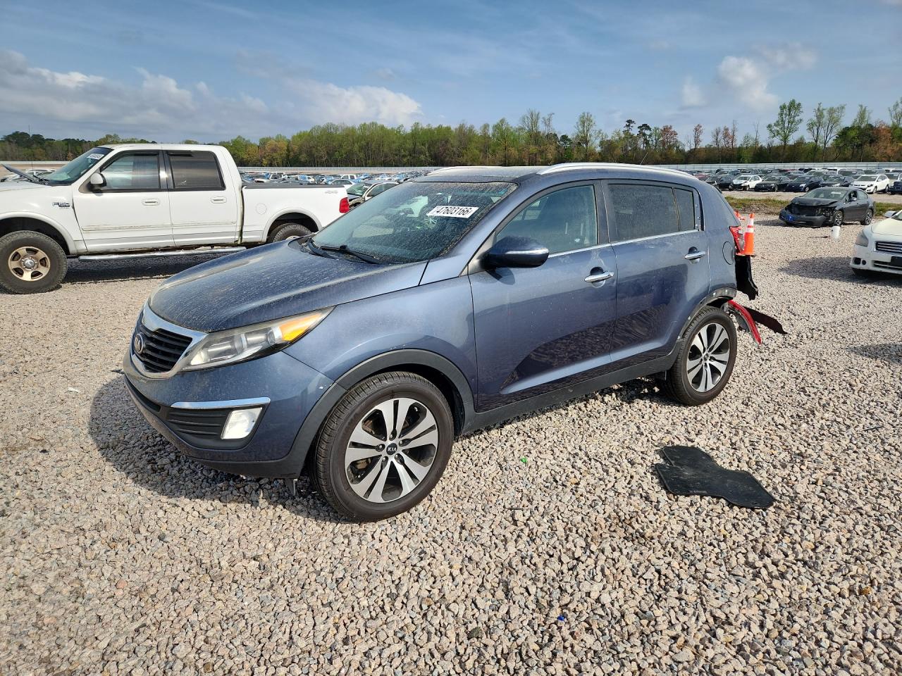 2013 Kia Sportage Ex Blue vin: KNDPC3A25D7420406