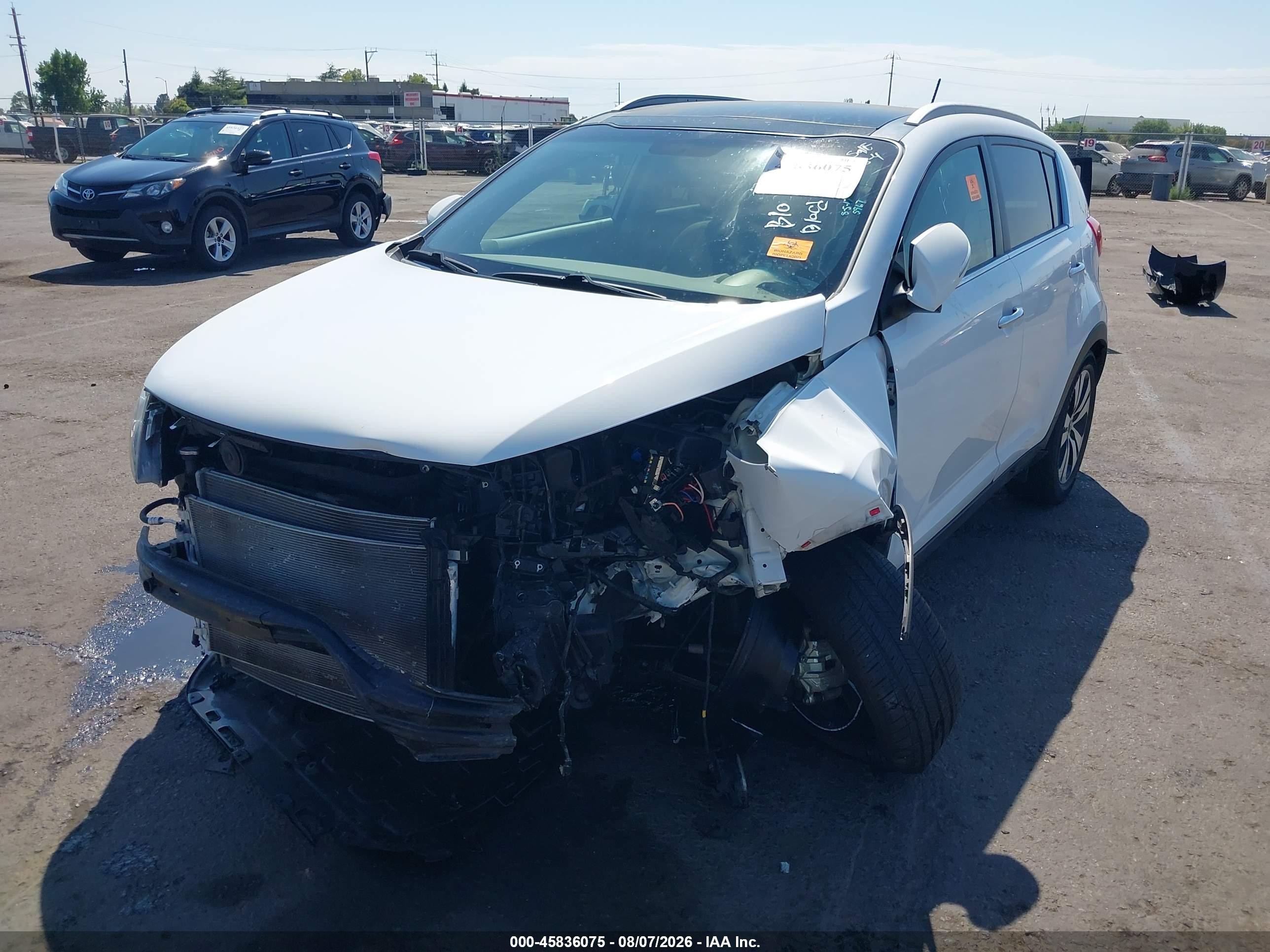 2011 Kia Sportage Ex White vin: KNDPC3A26B7139423