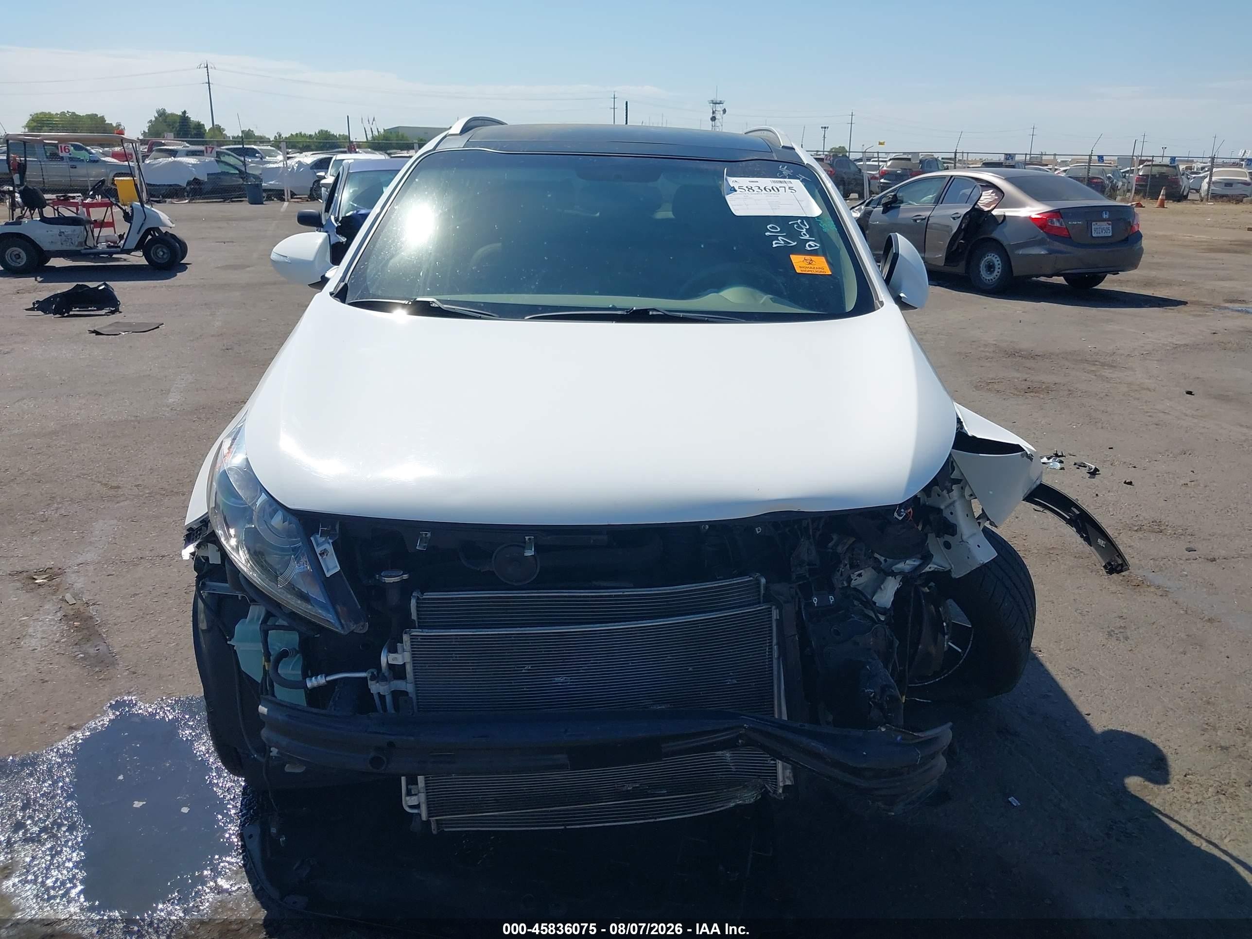 2011 Kia Sportage Ex White vin: KNDPC3A26B7139423