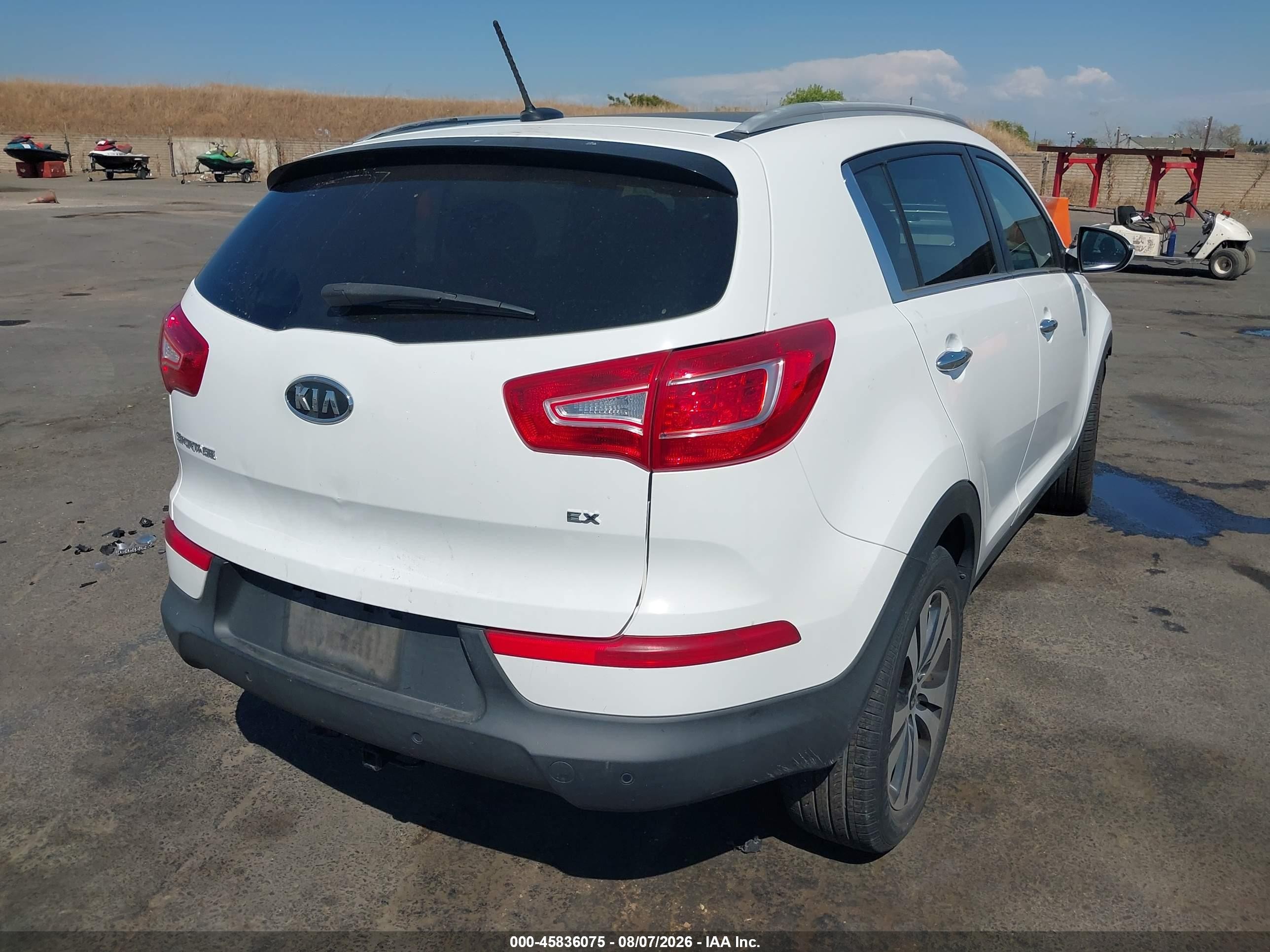 2011 Kia Sportage Ex White vin: KNDPC3A26B7139423