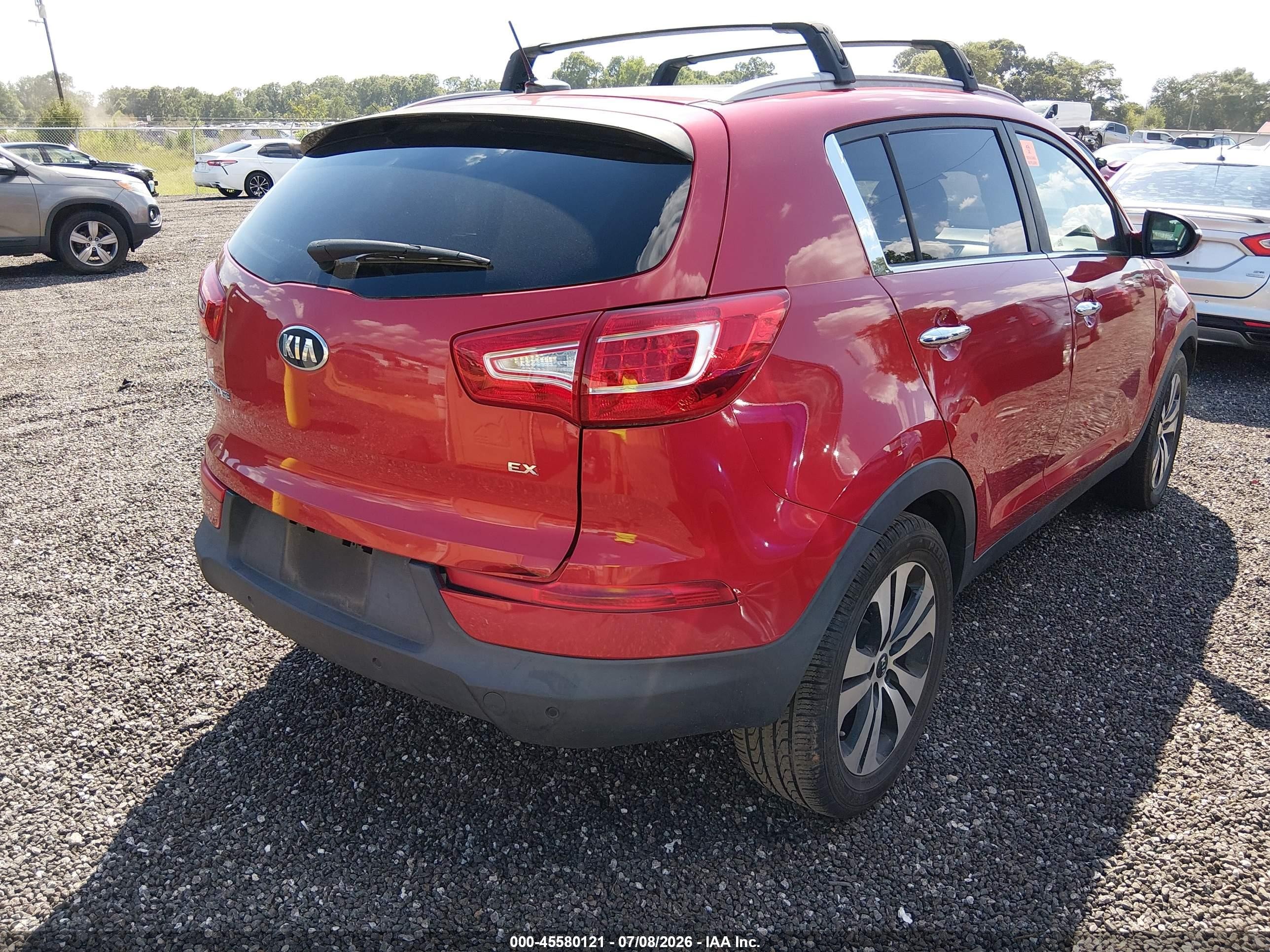 2013 Kia Sportage Ex Красный vin: KNDPC3A26D7470456
