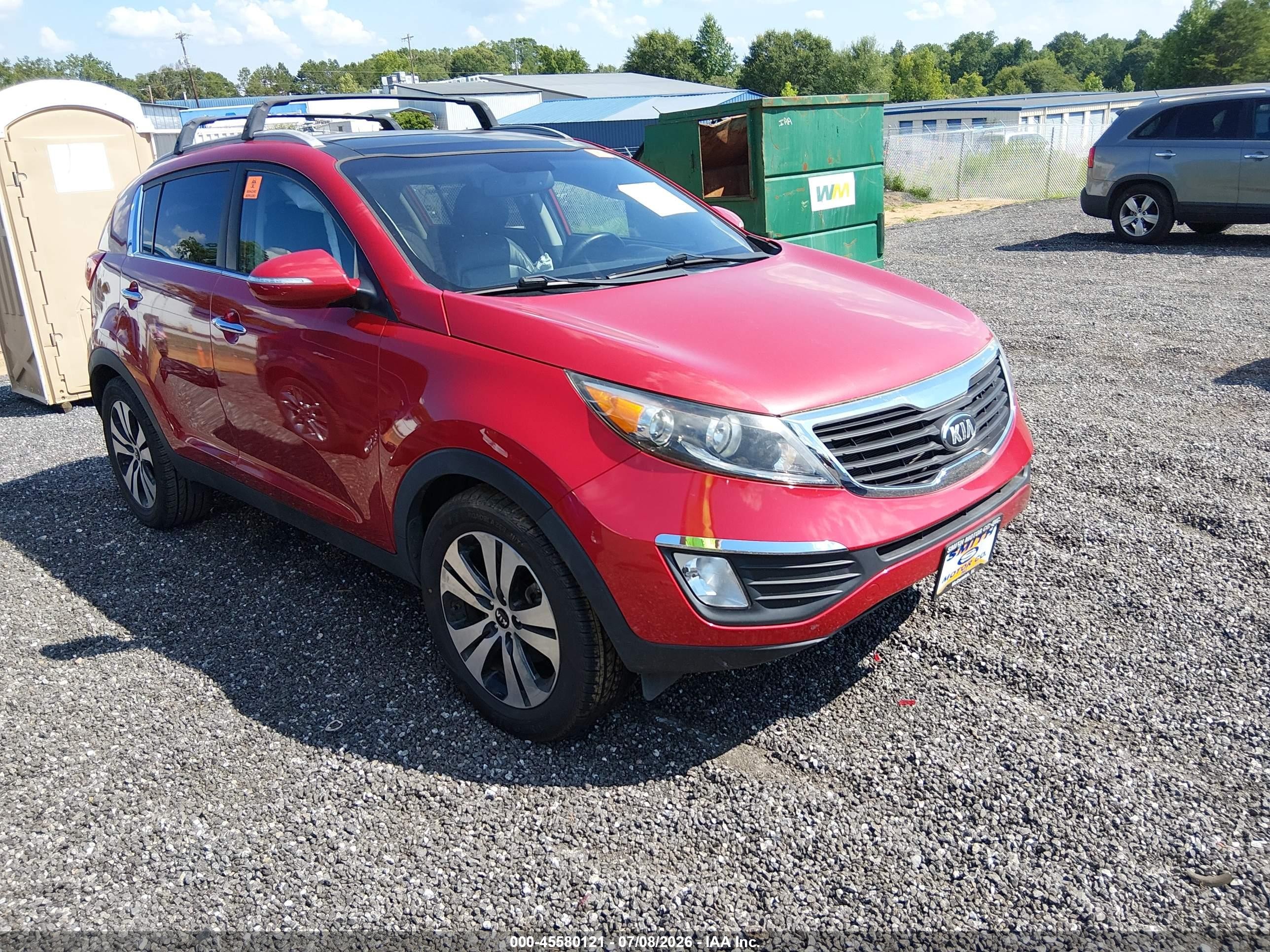 2013 Kia Sportage Ex Красный vin: KNDPC3A26D7470456