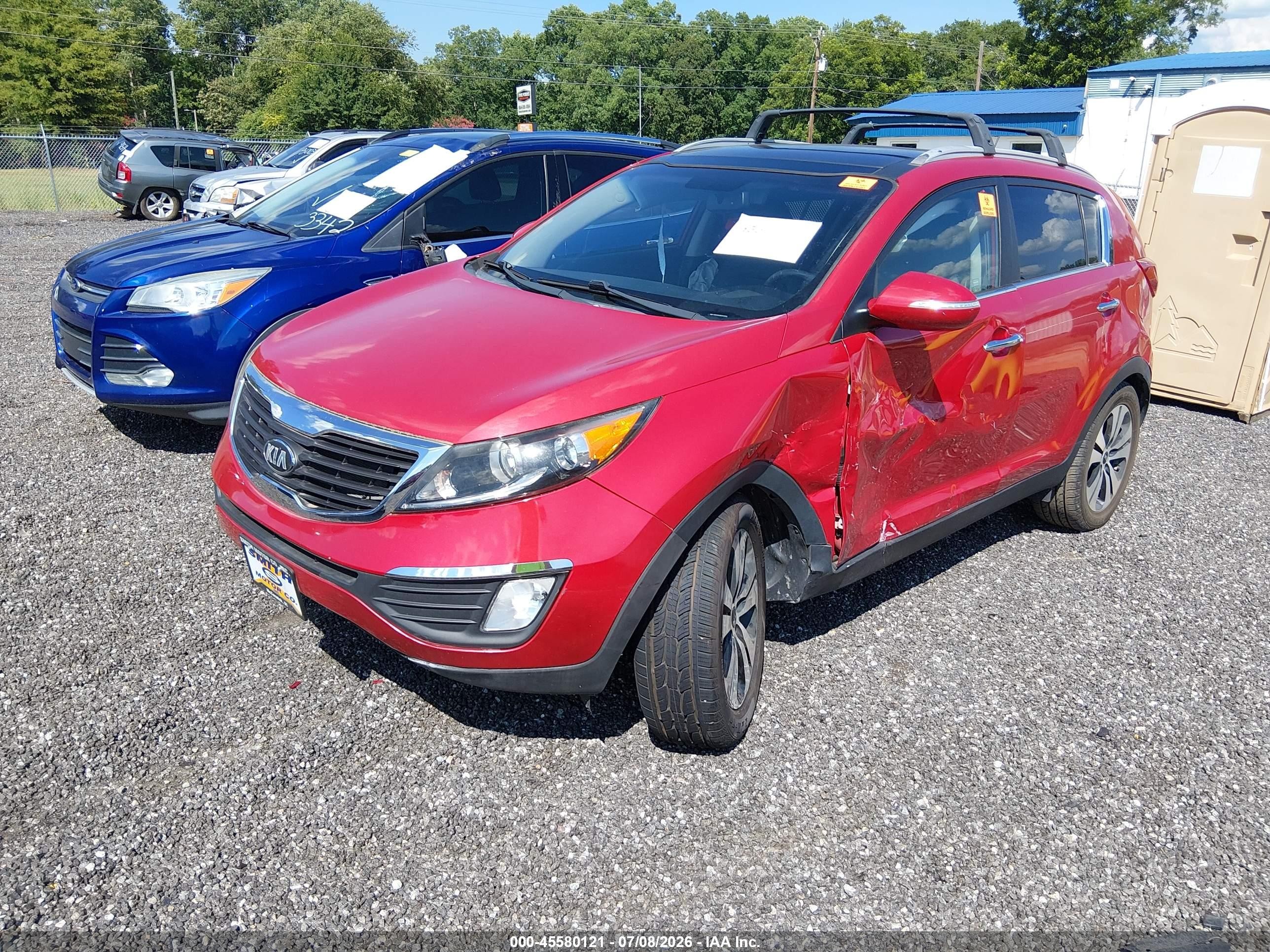 2013 Kia Sportage Ex Красный vin: KNDPC3A26D7470456