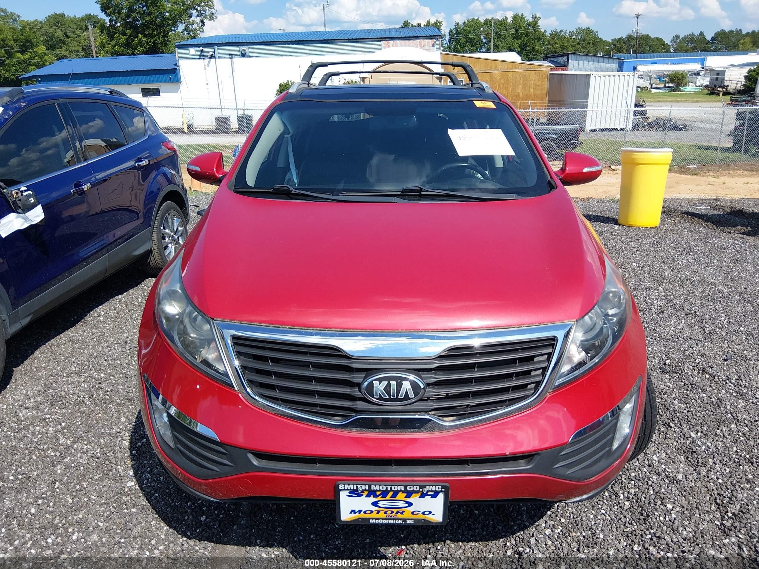 2013 Kia Sportage Ex Красный vin: KNDPC3A26D7470456