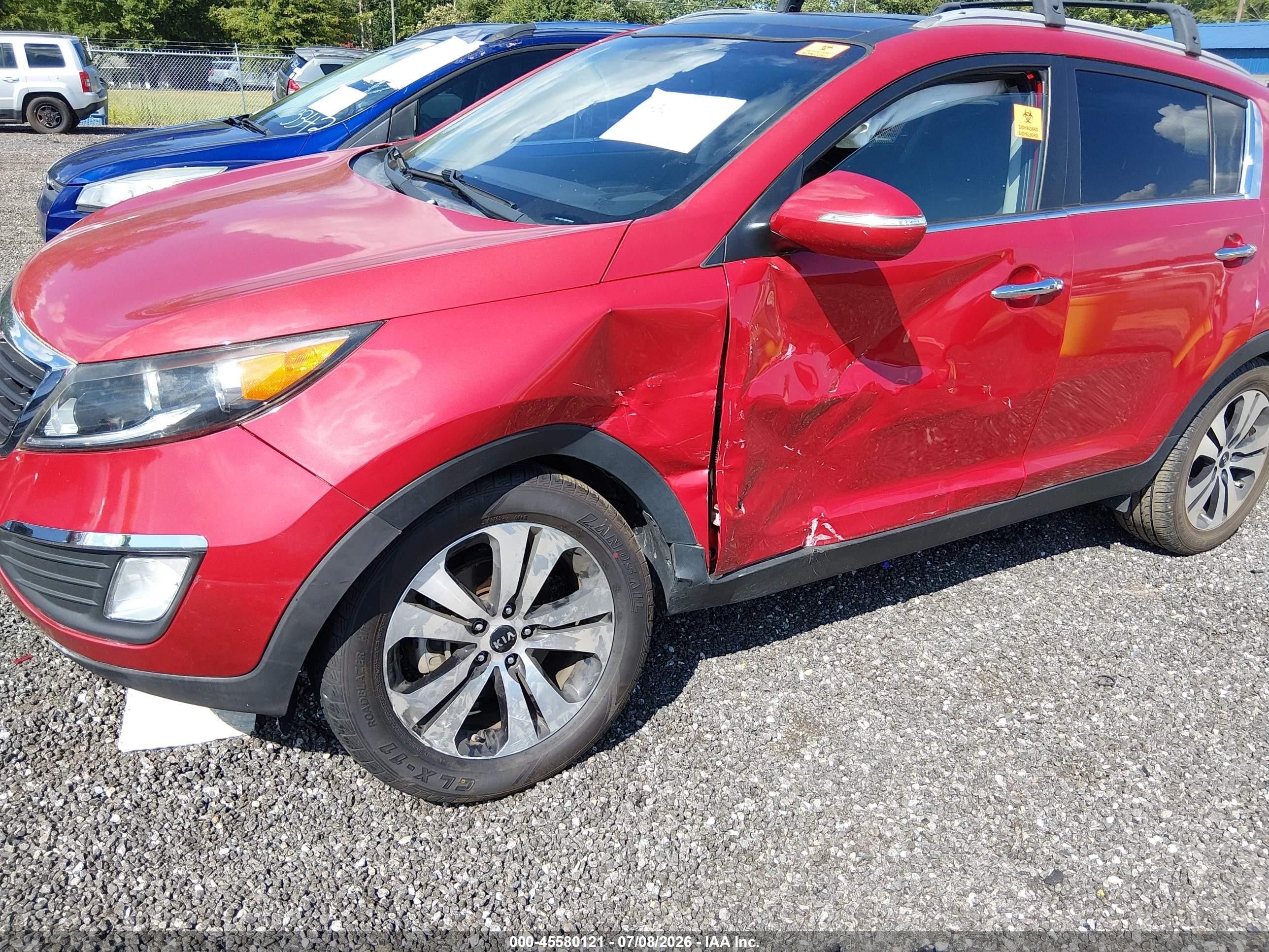 2013 Kia Sportage Ex Красный vin: KNDPC3A26D7470456