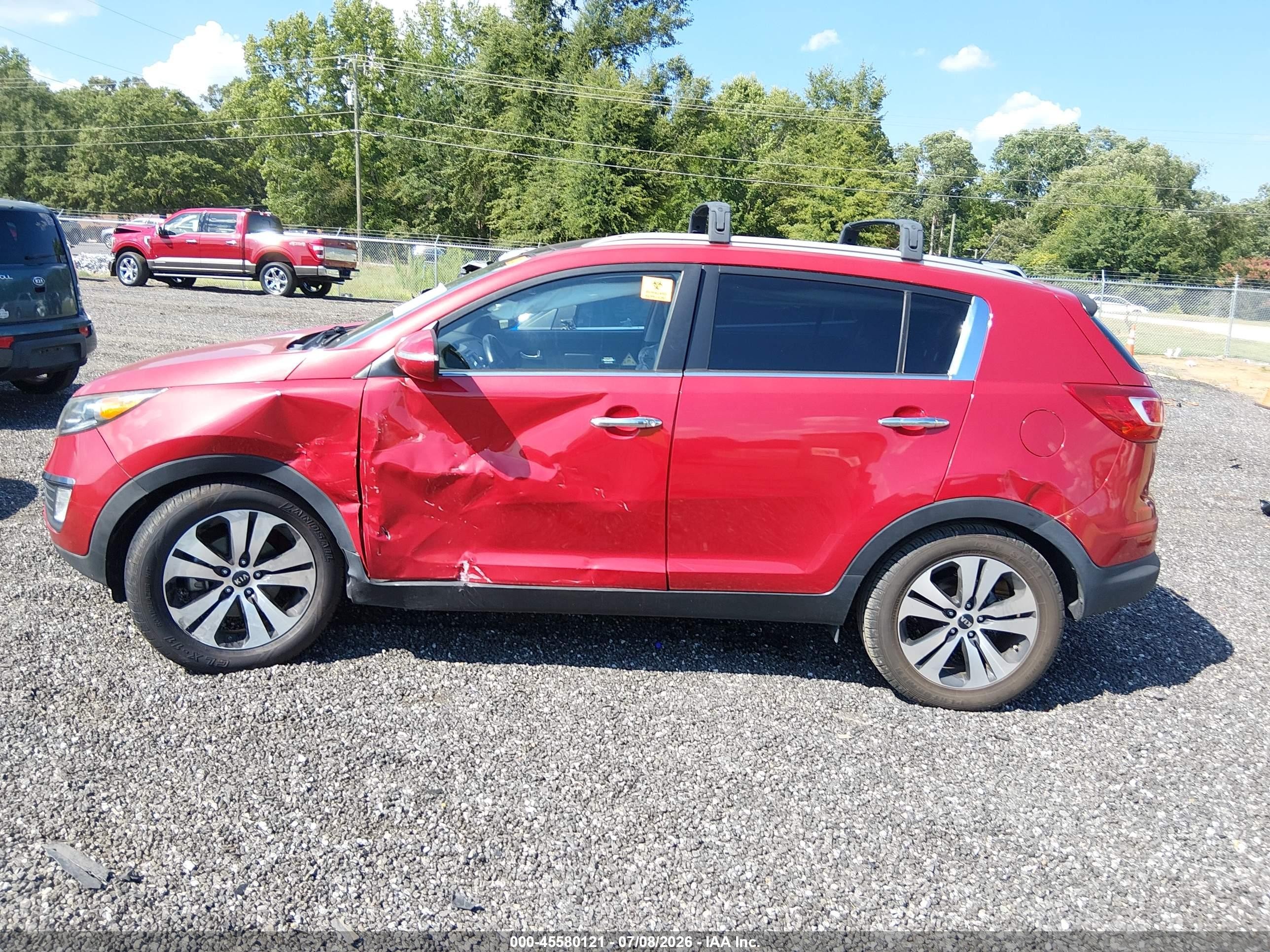 2013 Kia Sportage Ex Красный vin: KNDPC3A26D7470456