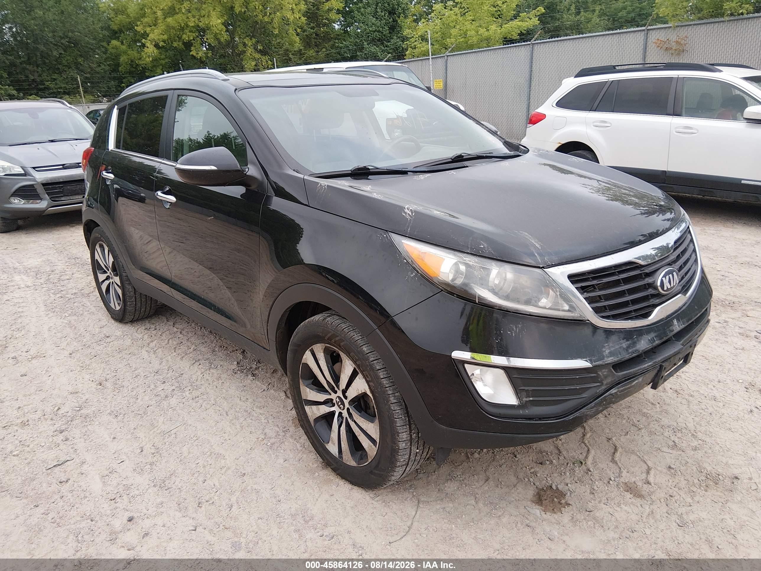 2013 Kia Sportage Ex Black vin: KNDPC3A27D7413313