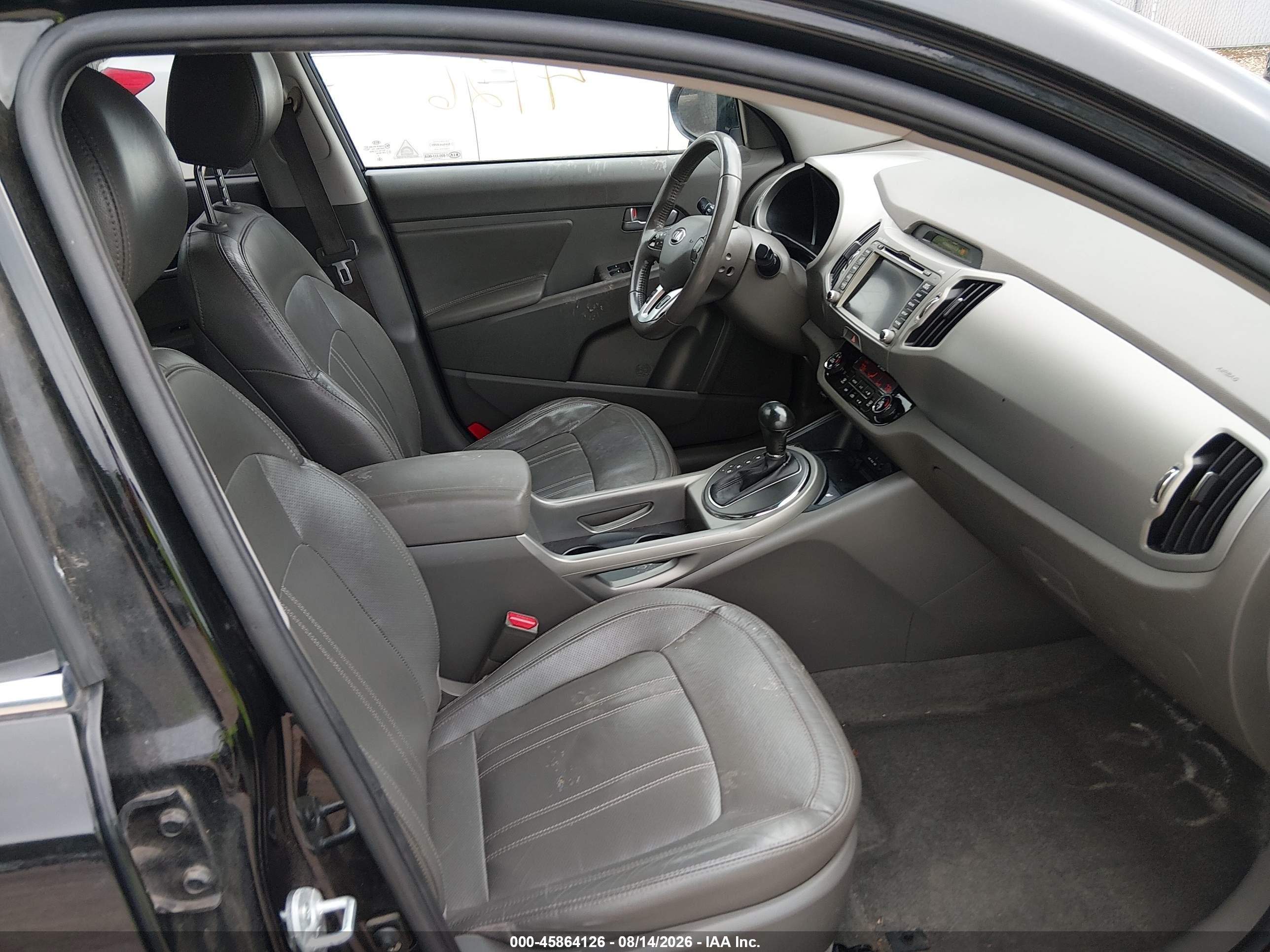 2013 Kia Sportage Ex Black vin: KNDPC3A27D7413313