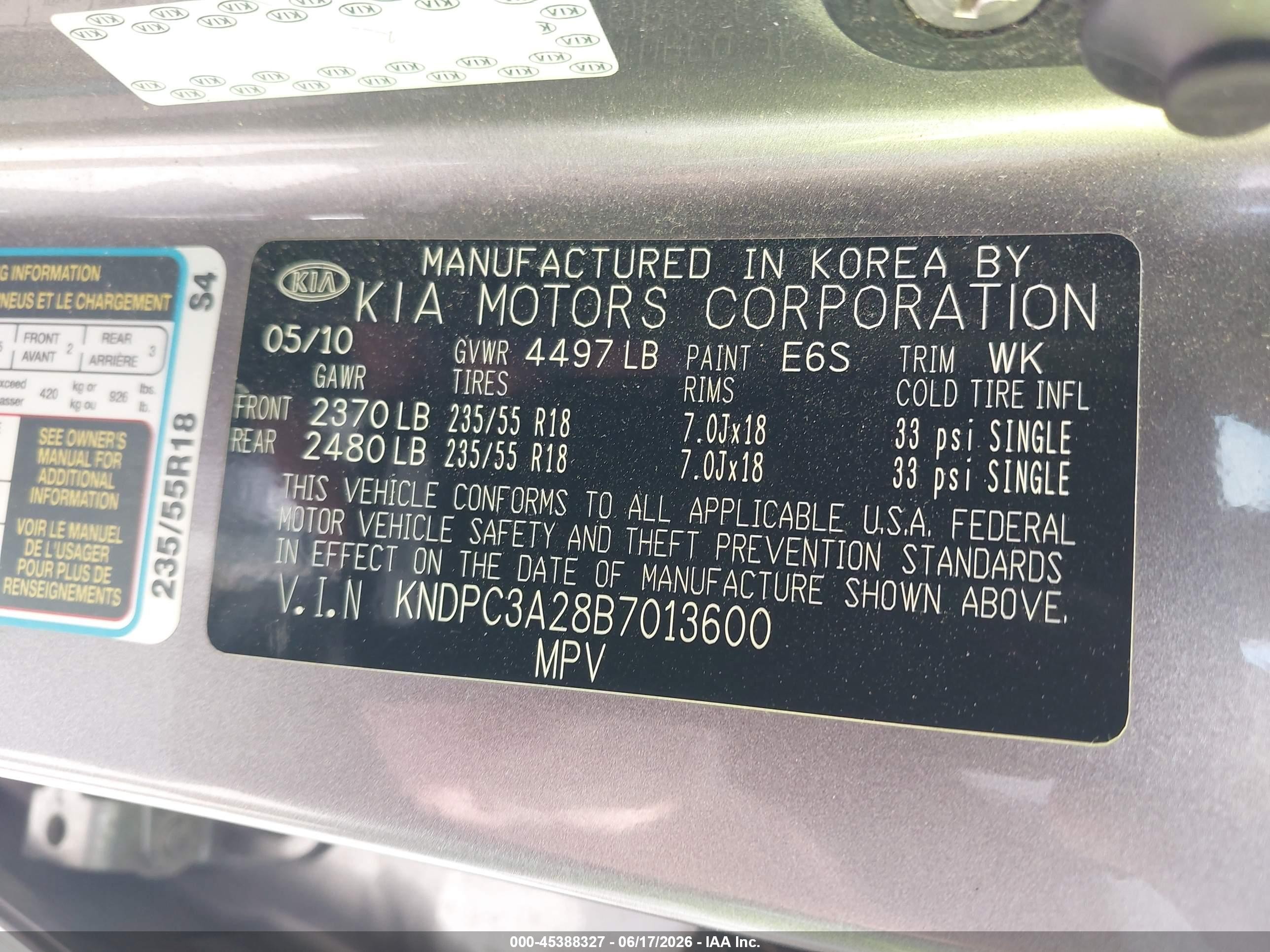 2011 Kia Sportage Ex Серый vin: KNDPC3A28B7013600