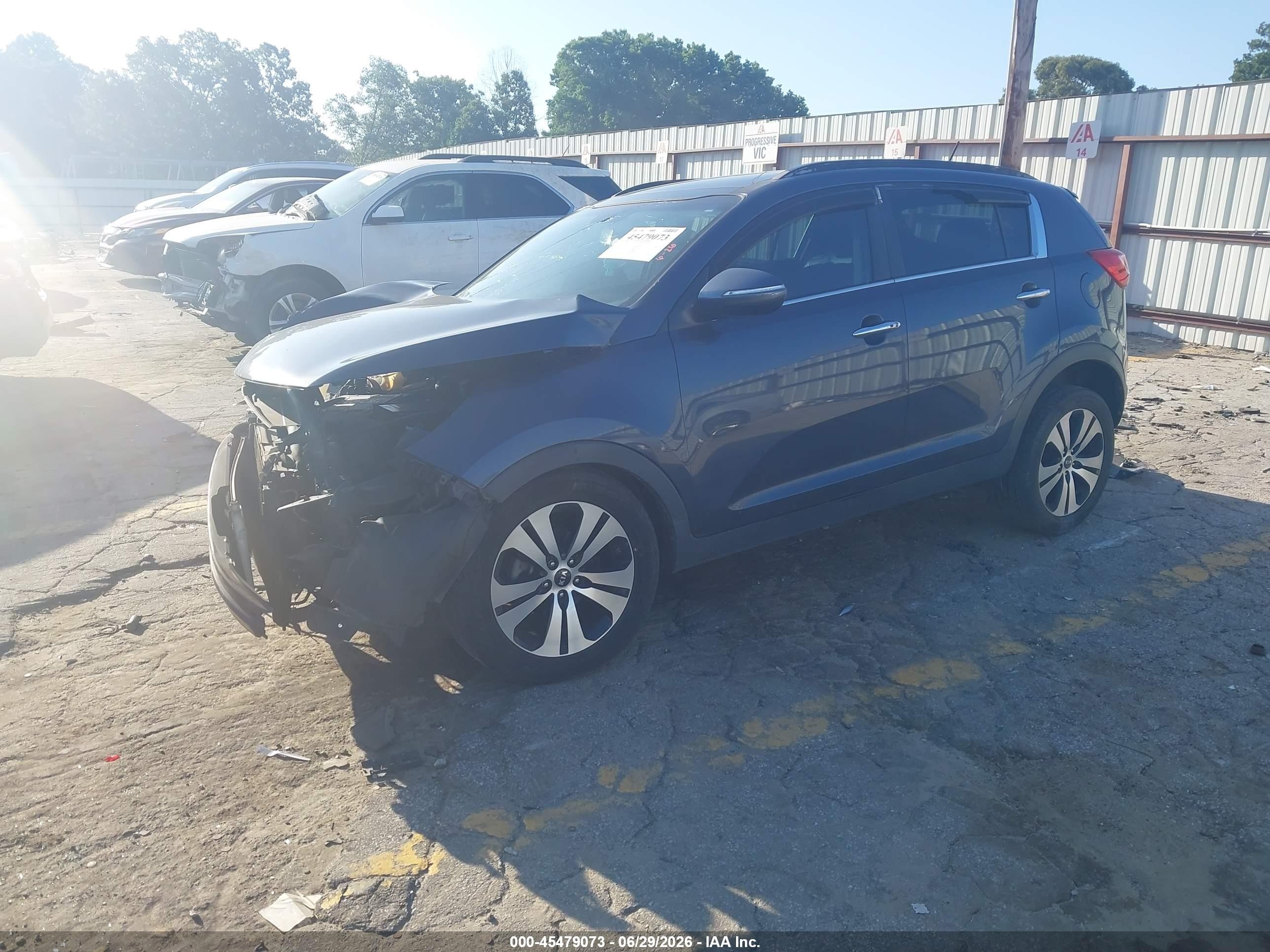 2011 Kia Sportage Ex Light Blue vin: KNDPC3A28B7029067
