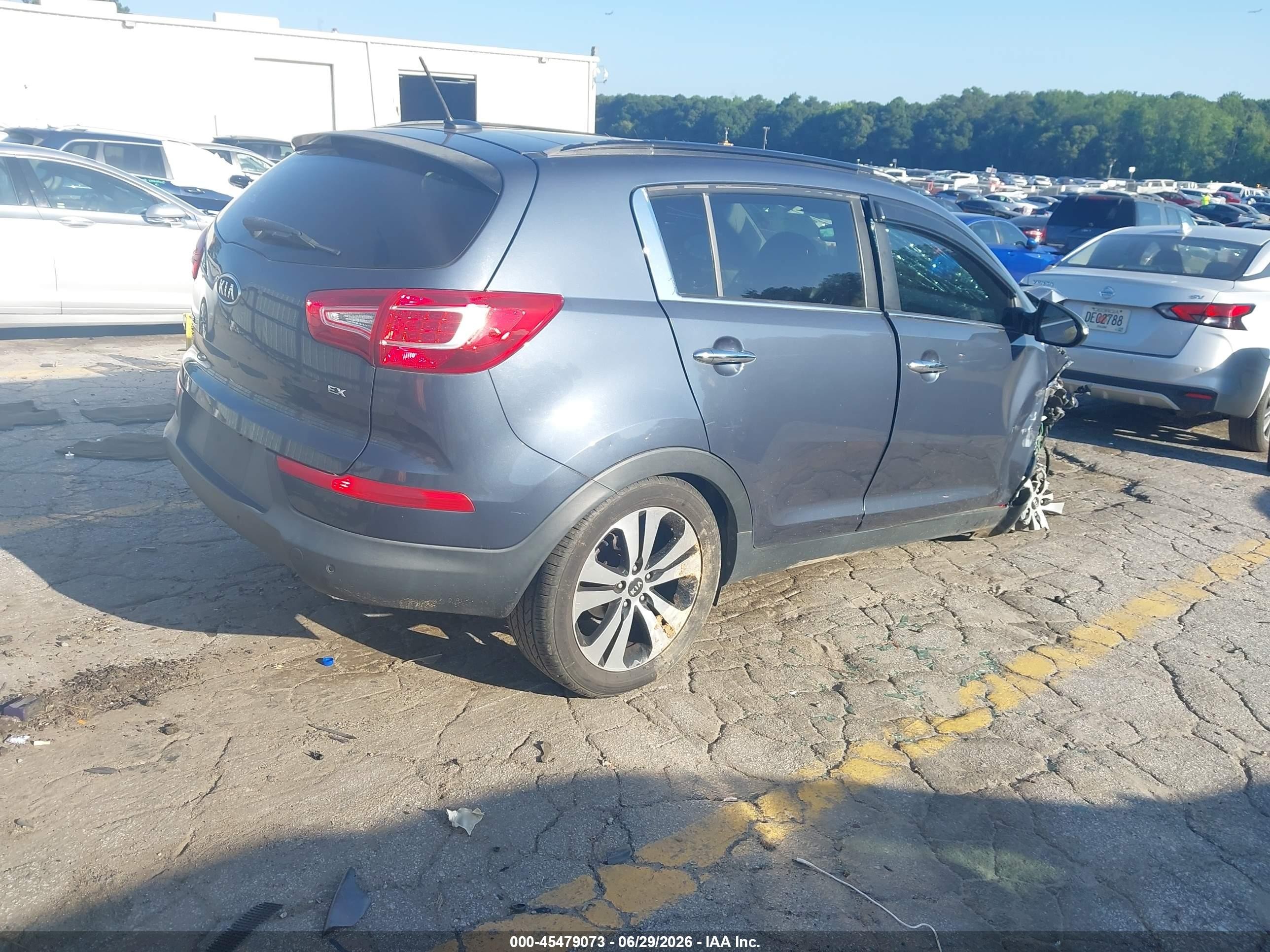 2011 Kia Sportage Ex Light Blue vin: KNDPC3A28B7029067