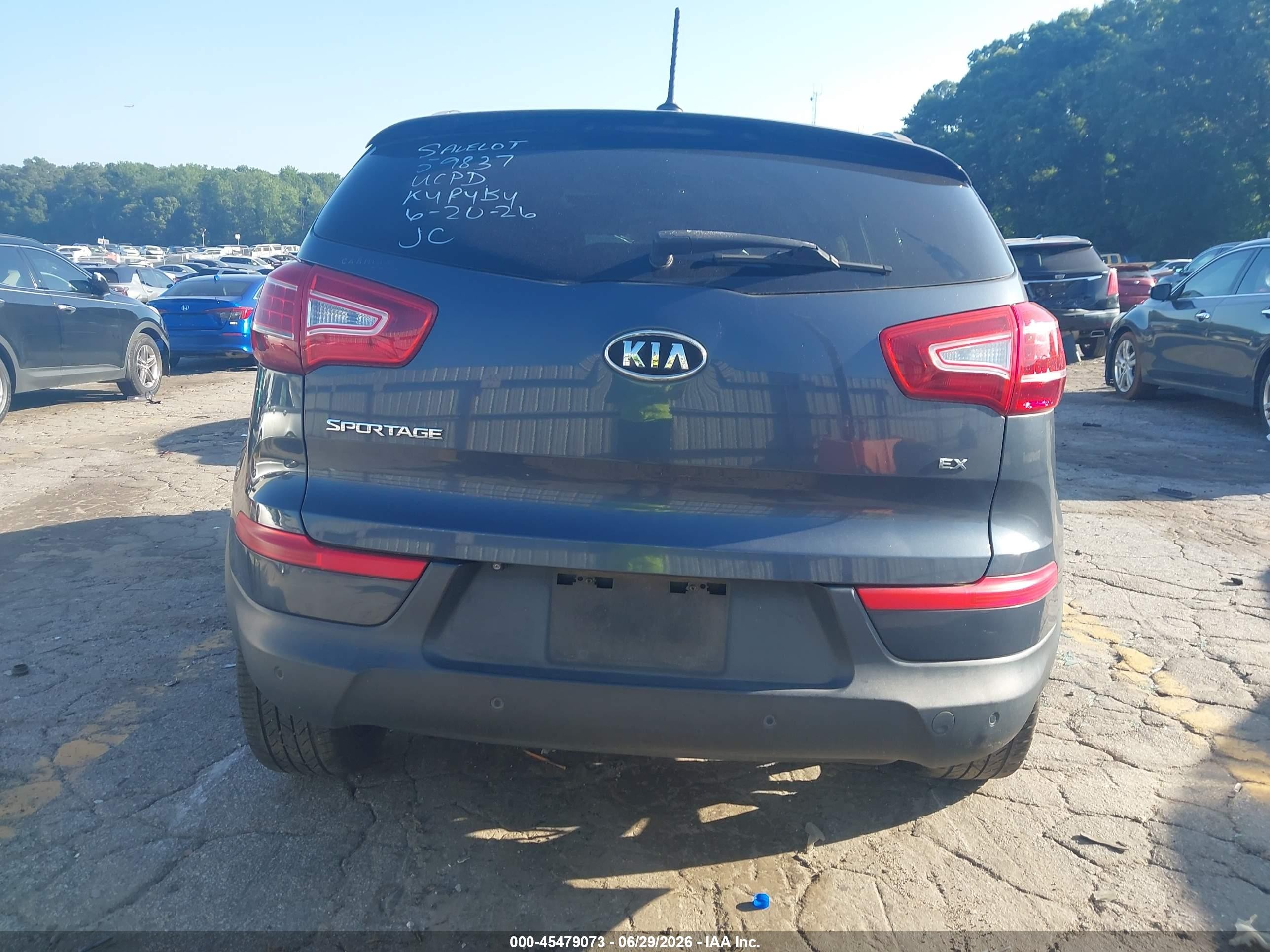 2011 Kia Sportage Ex Light Blue vin: KNDPC3A28B7029067