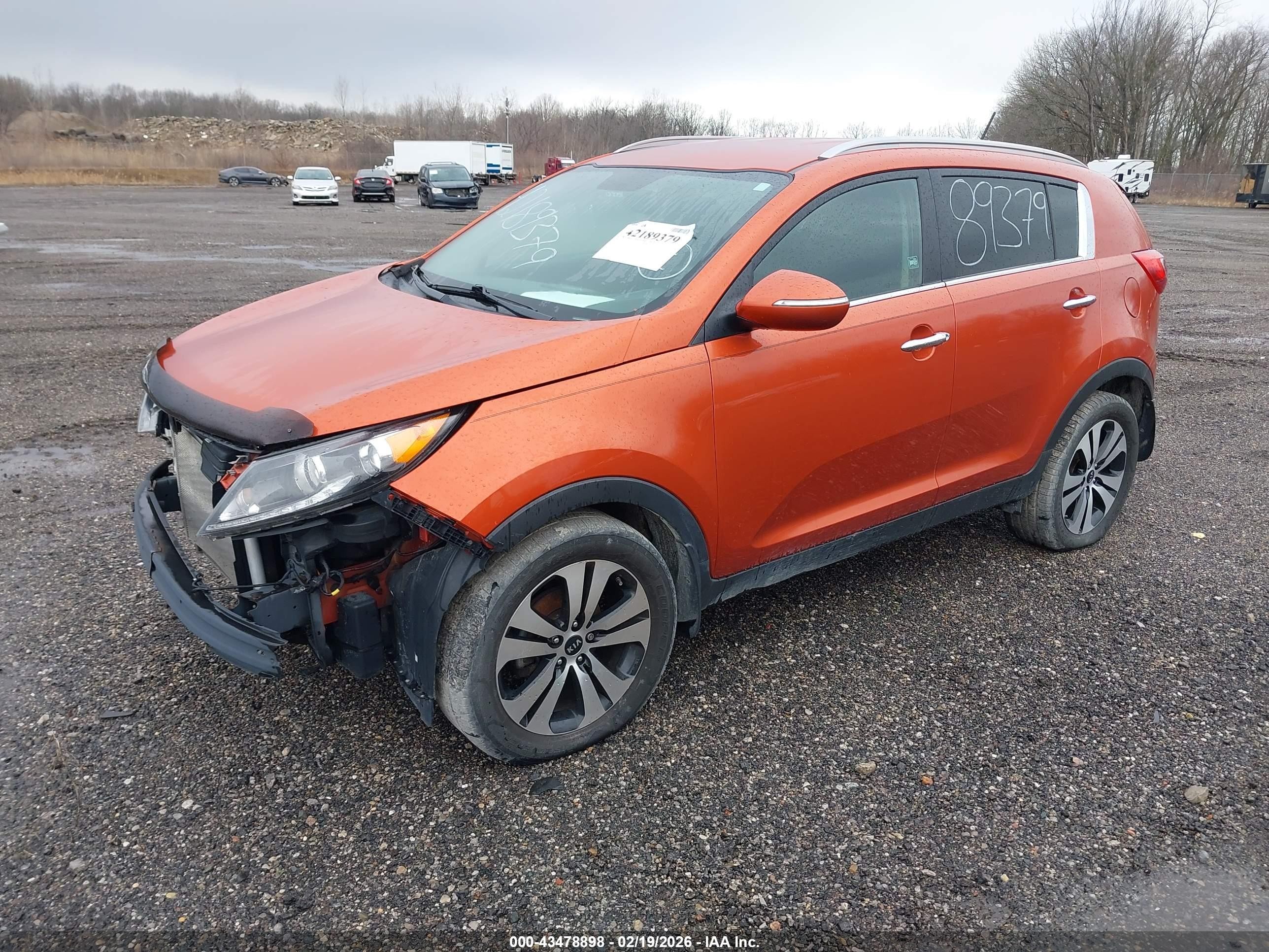 2011 Kia Sportage Ex Orange vin: KNDPC3A28B7136409