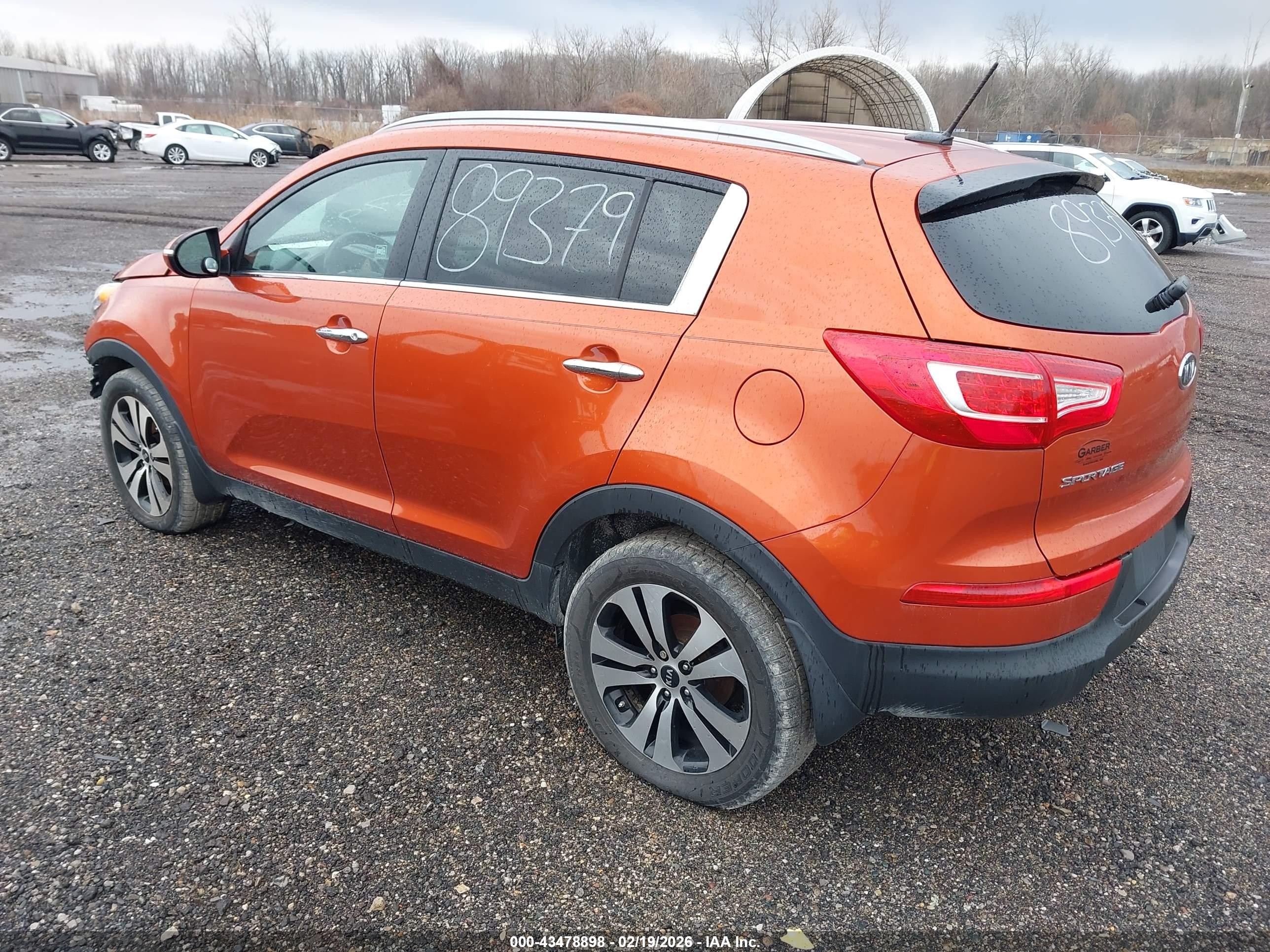 2011 Kia Sportage Ex Orange vin: KNDPC3A28B7136409