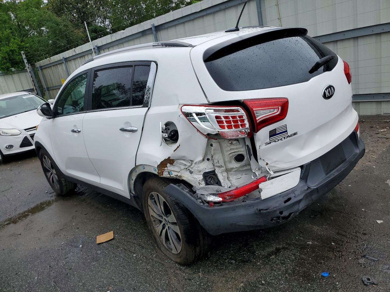 2013 Kia Sportage Ex White vin: KNDPC3A28D7406645