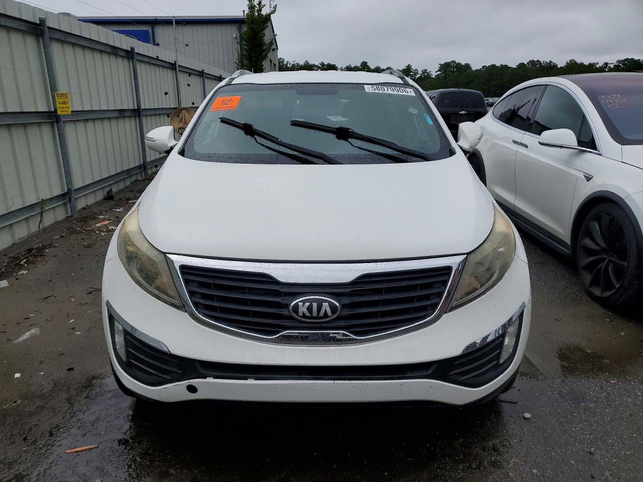 2013 Kia Sportage Ex White vin: KNDPC3A28D7406645