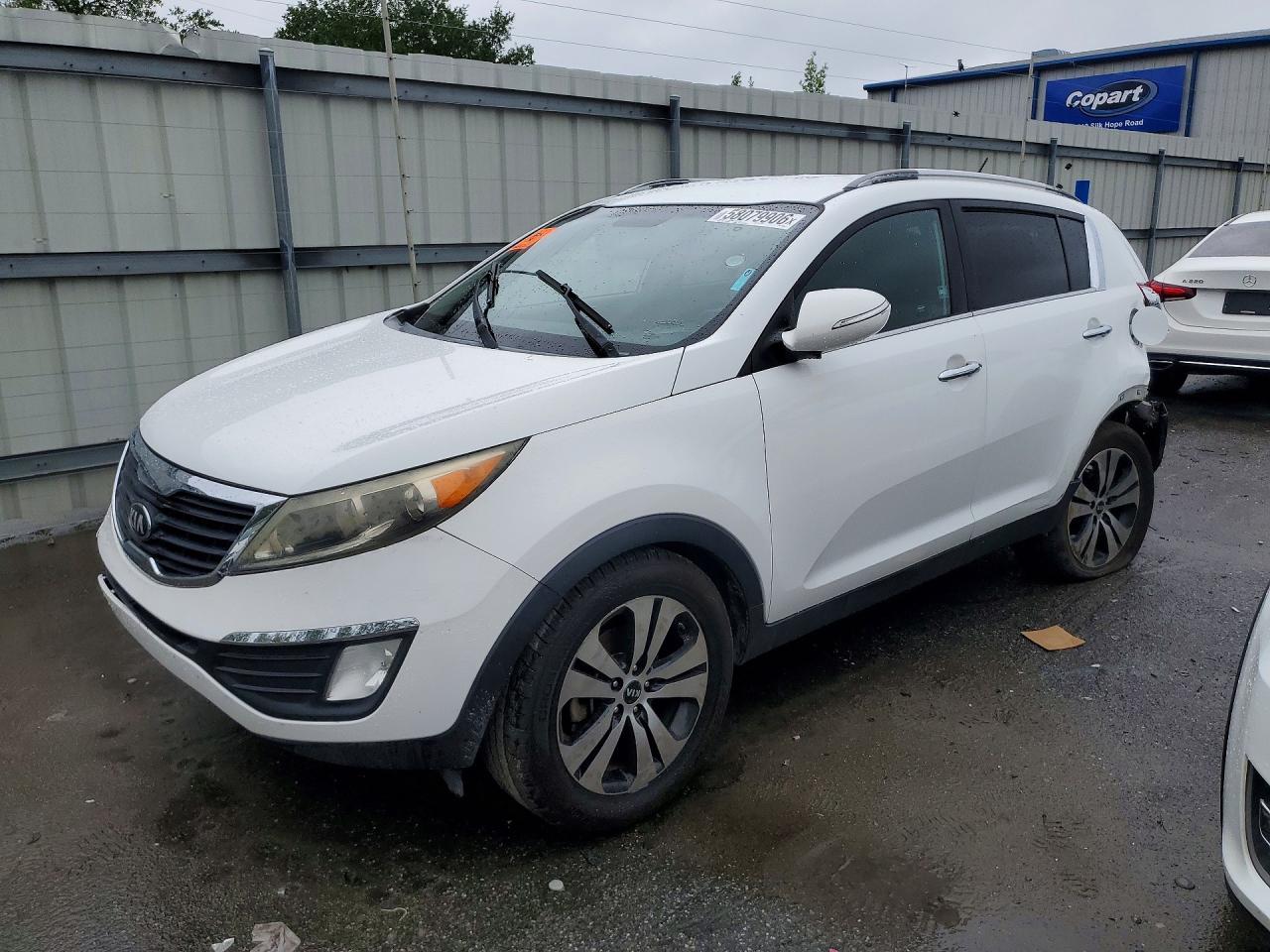2013 Kia Sportage Ex White vin: KNDPC3A28D7406645