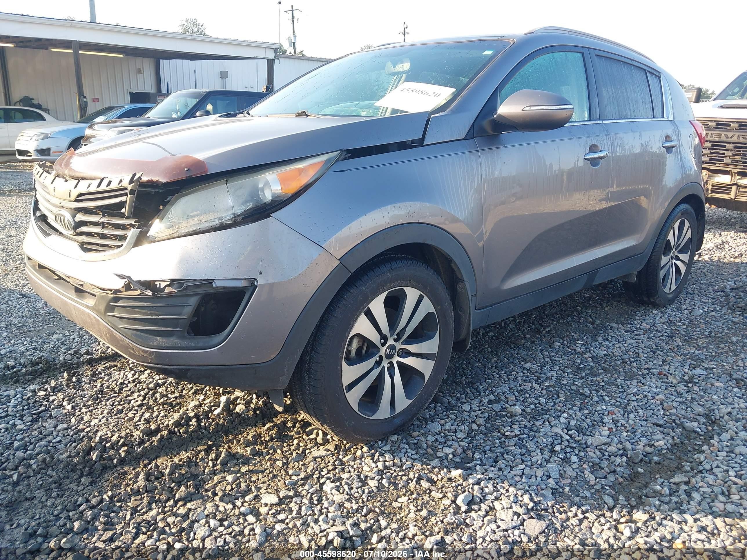 2012 Kia Sportage Ex Gray vin: KNDPC3A29C7219588