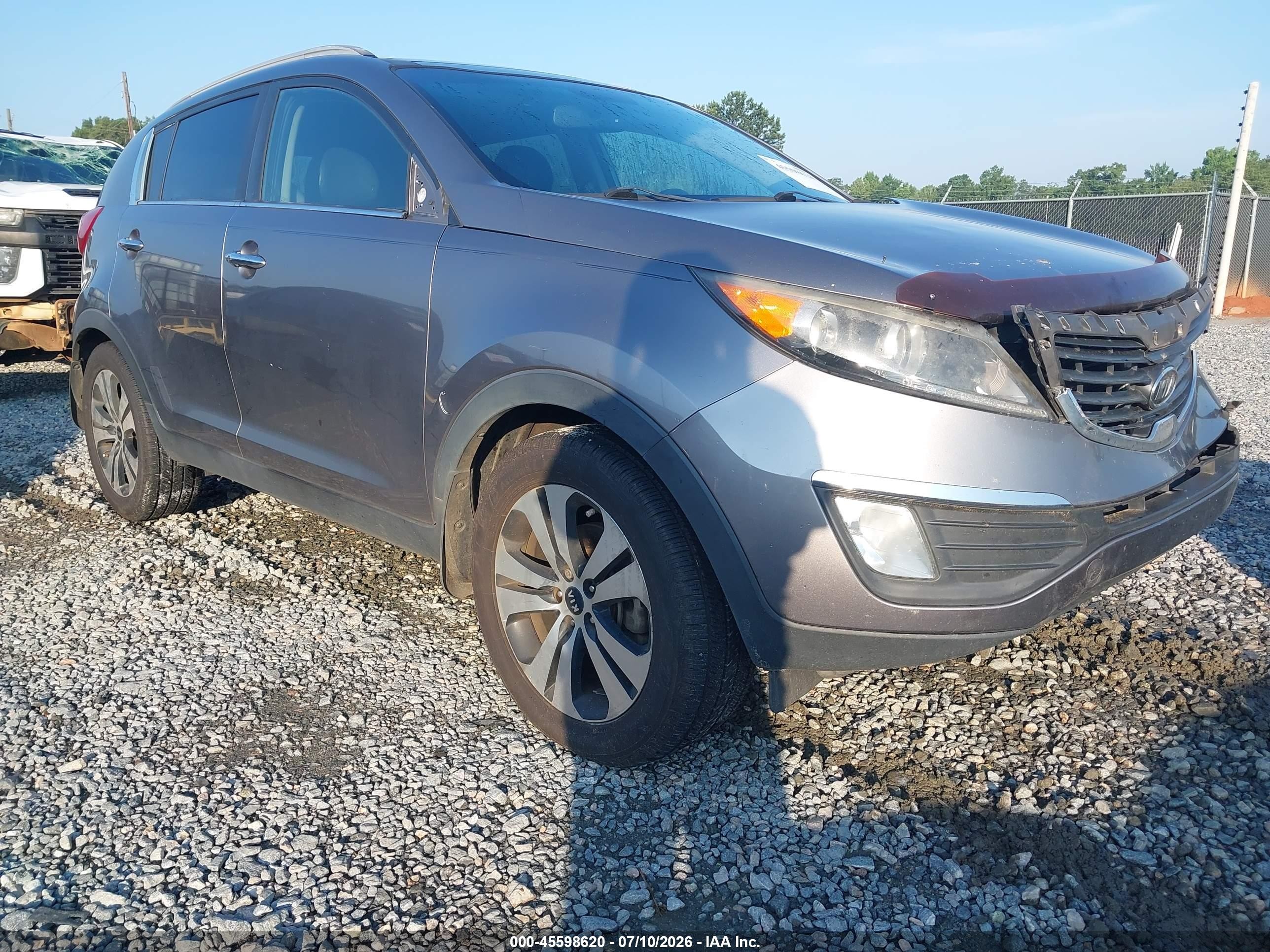2012 Kia Sportage Ex Gray vin: KNDPC3A29C7219588
