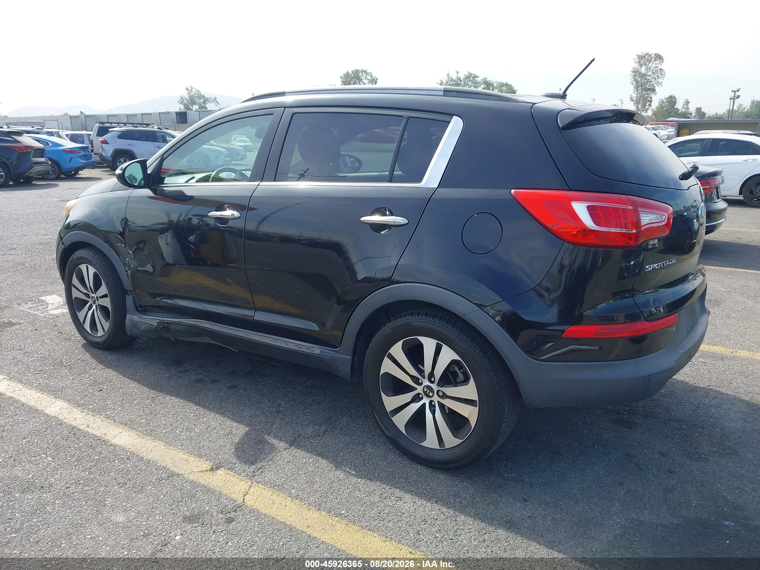 2013 Kia Sportage Ex Black vin: KNDPC3A29D7507080