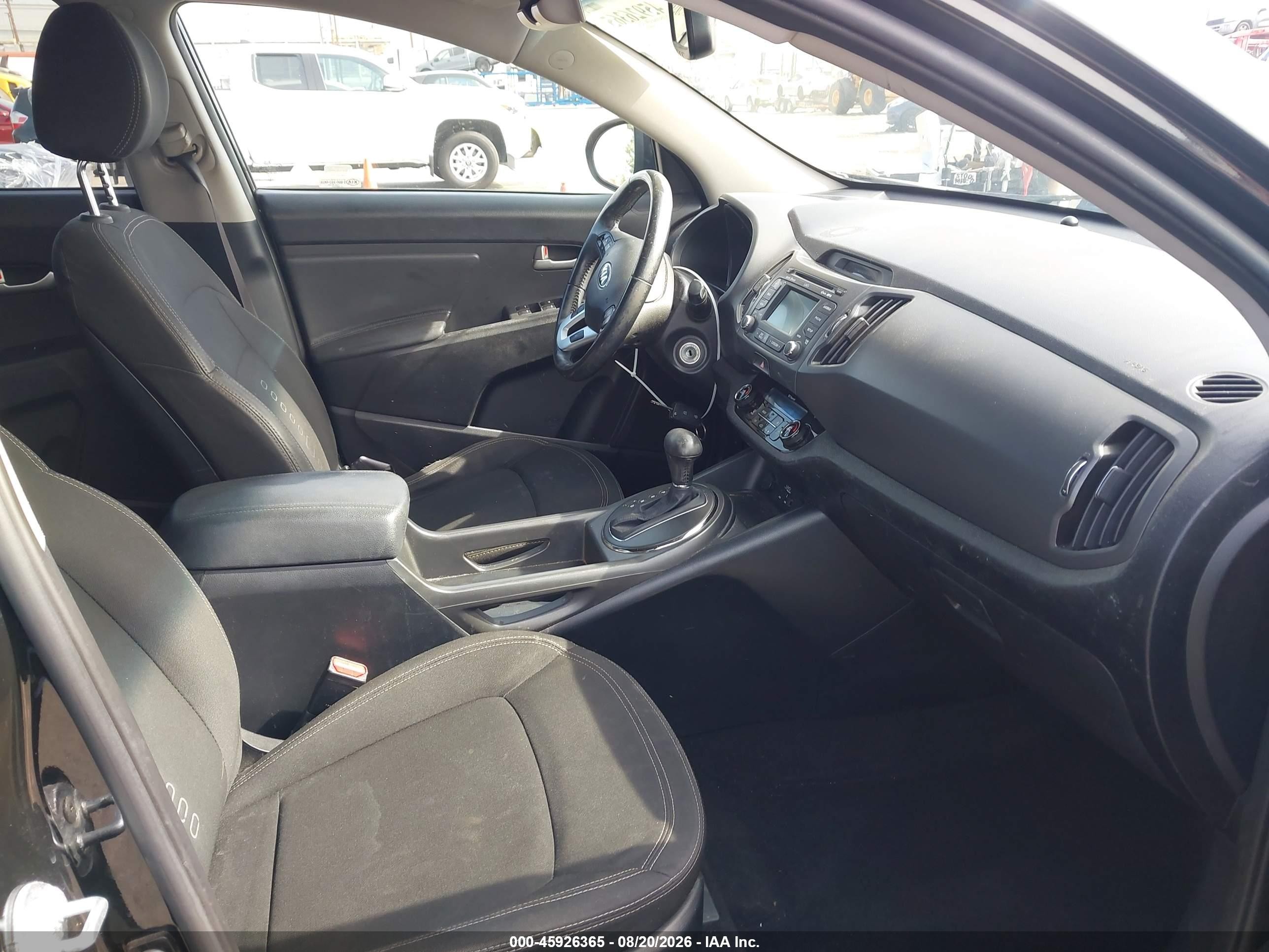 2013 Kia Sportage Ex Black vin: KNDPC3A29D7507080