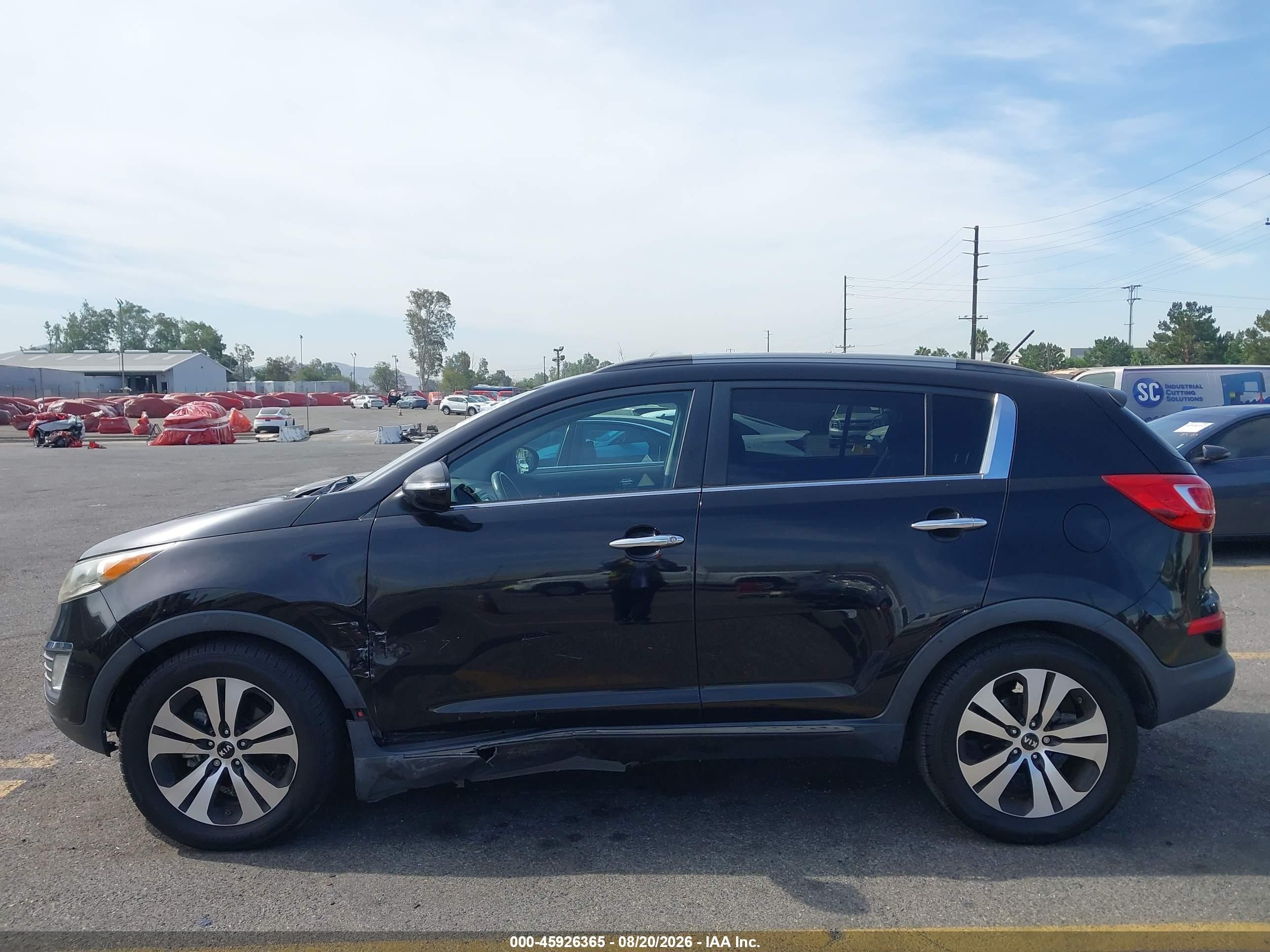 2013 Kia Sportage Ex Black vin: KNDPC3A29D7507080
