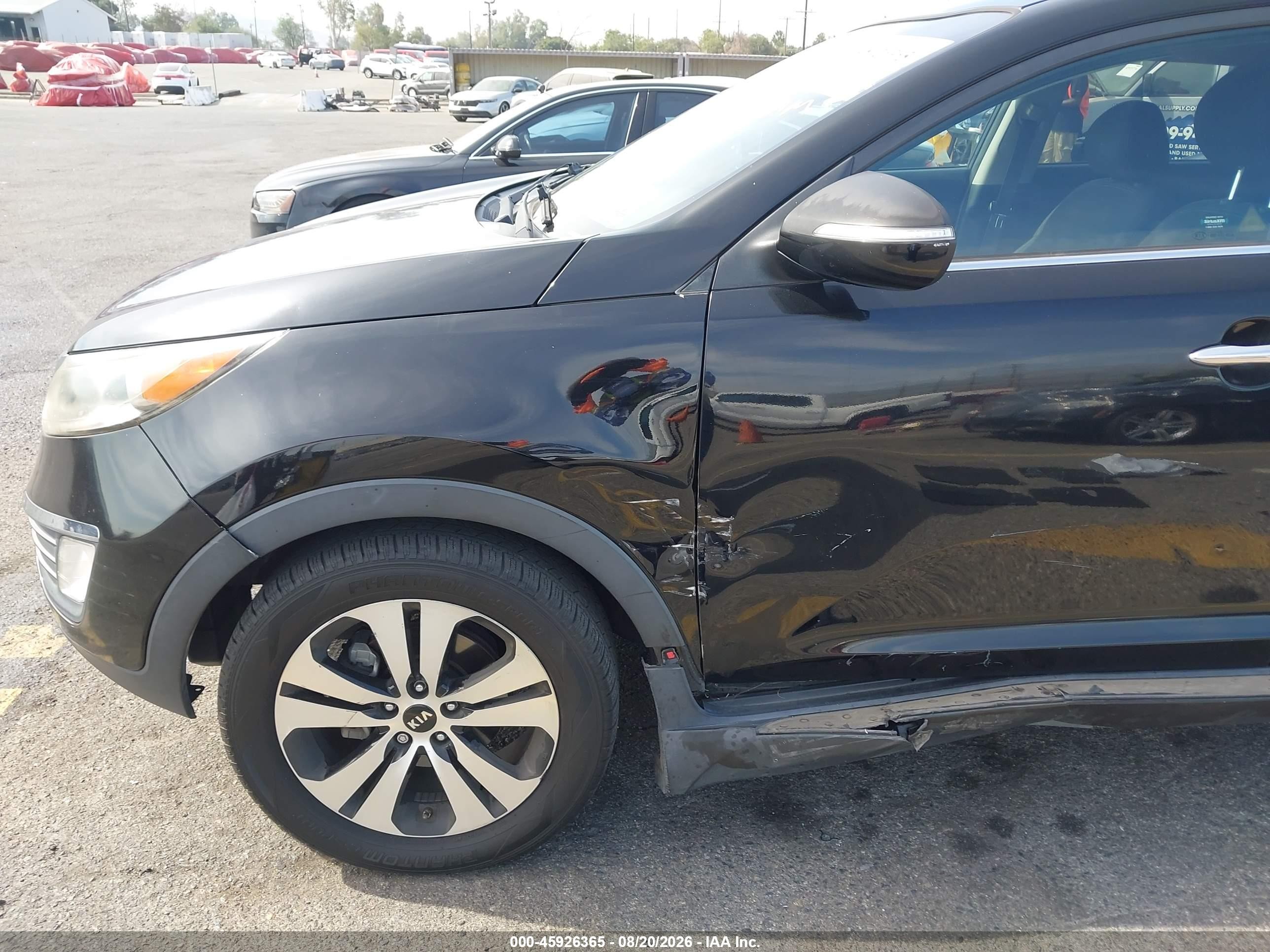 2013 Kia Sportage Ex Black vin: KNDPC3A29D7507080