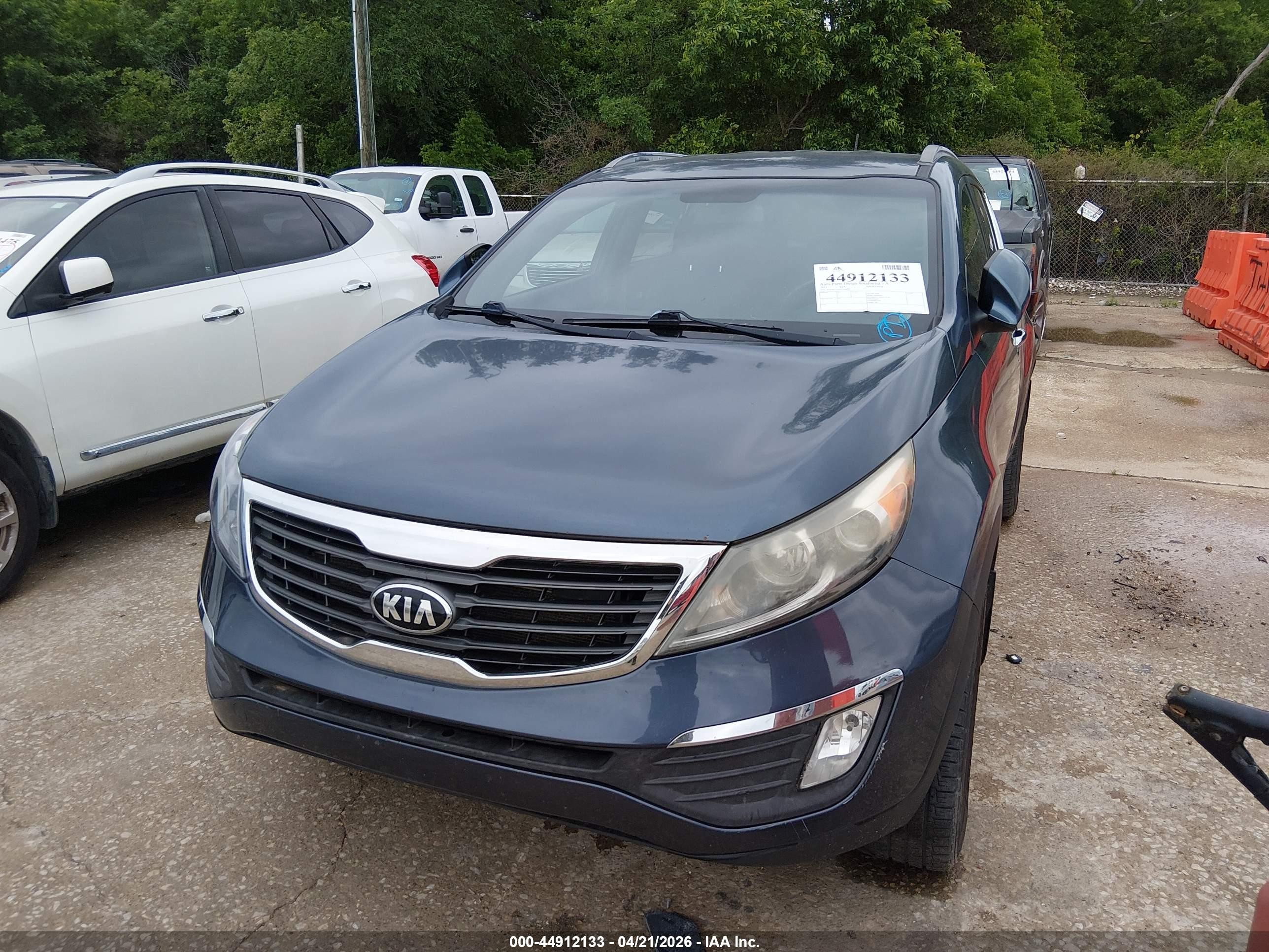 2013 Kia Sportage Ex Blue vin: KNDPC3A29D7528947