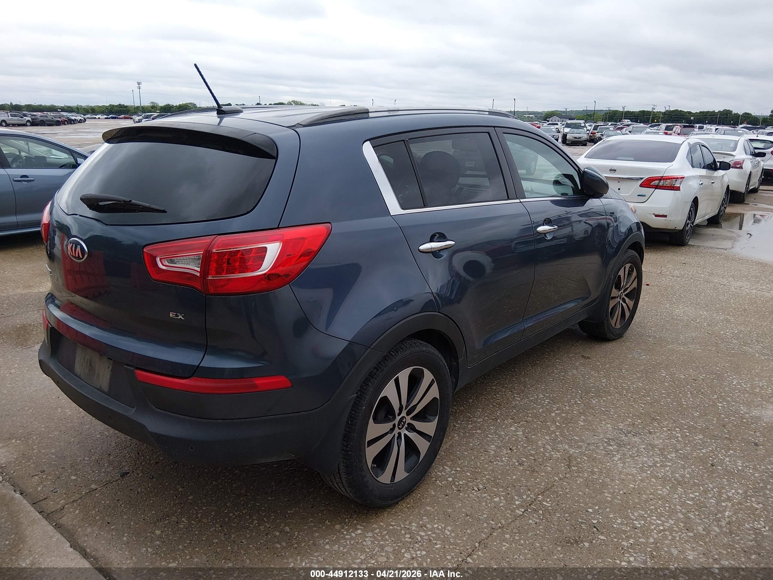 2013 Kia Sportage Ex Blue vin: KNDPC3A29D7528947