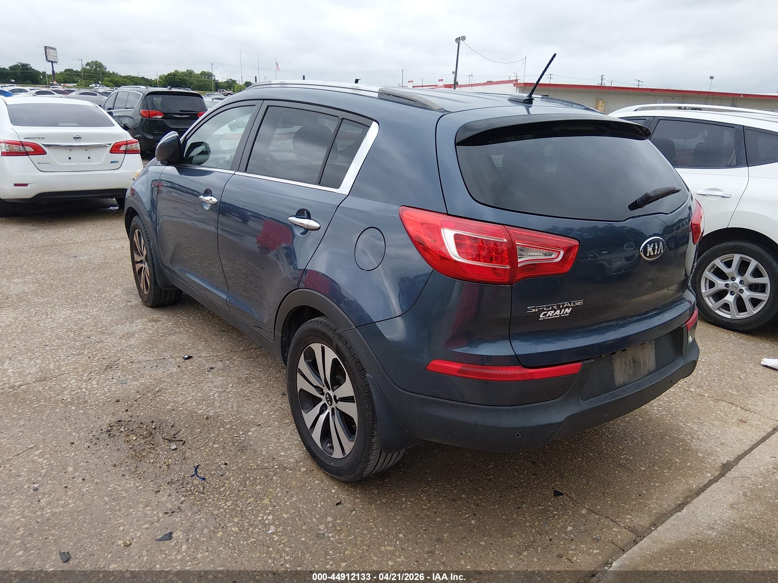2013 Kia Sportage Ex Blue vin: KNDPC3A29D7528947