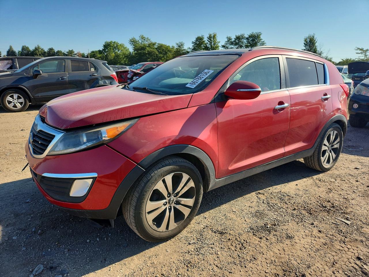 2011 Kia Sportage Ex Red vin: KNDPC3A2XB7162199