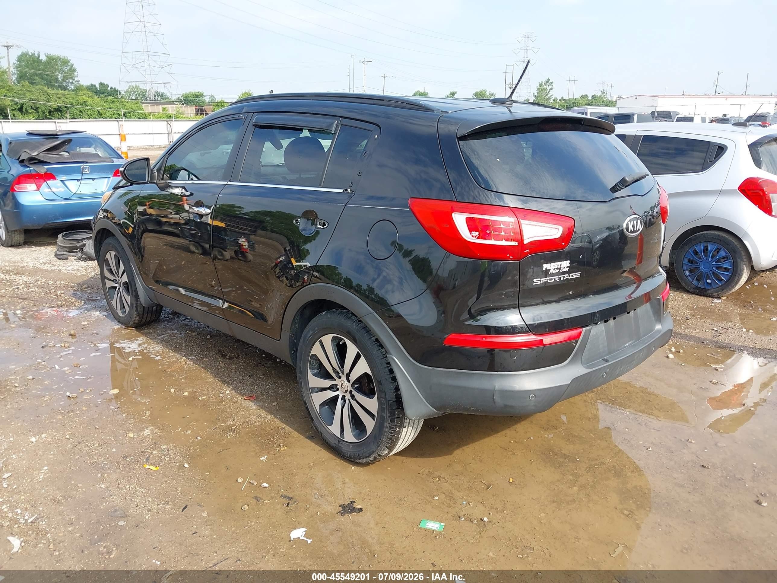 2012 Kia Sportage Ex Black vin: KNDPC3A2XC7213153