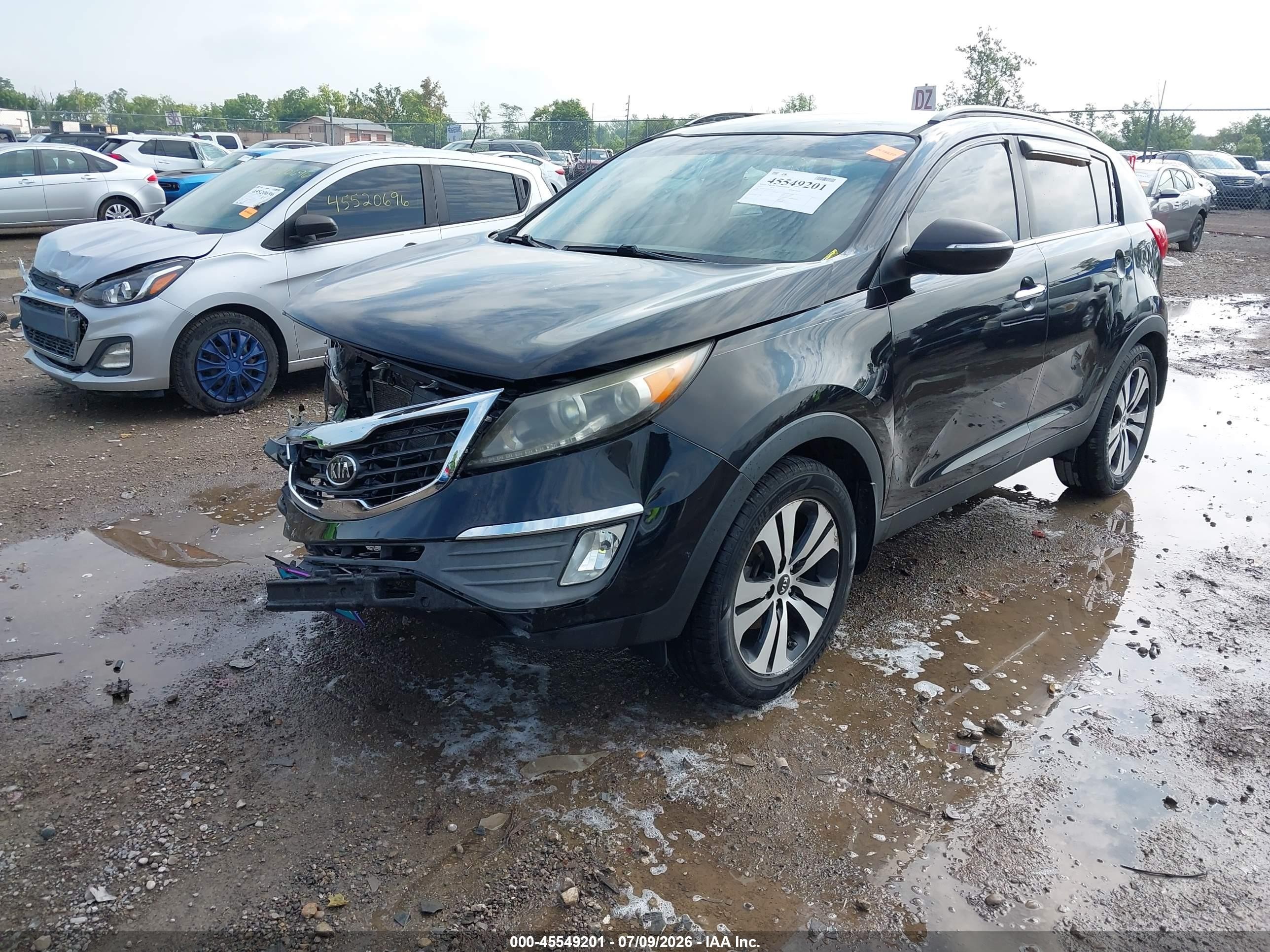 2012 Kia Sportage Ex Black vin: KNDPC3A2XC7213153