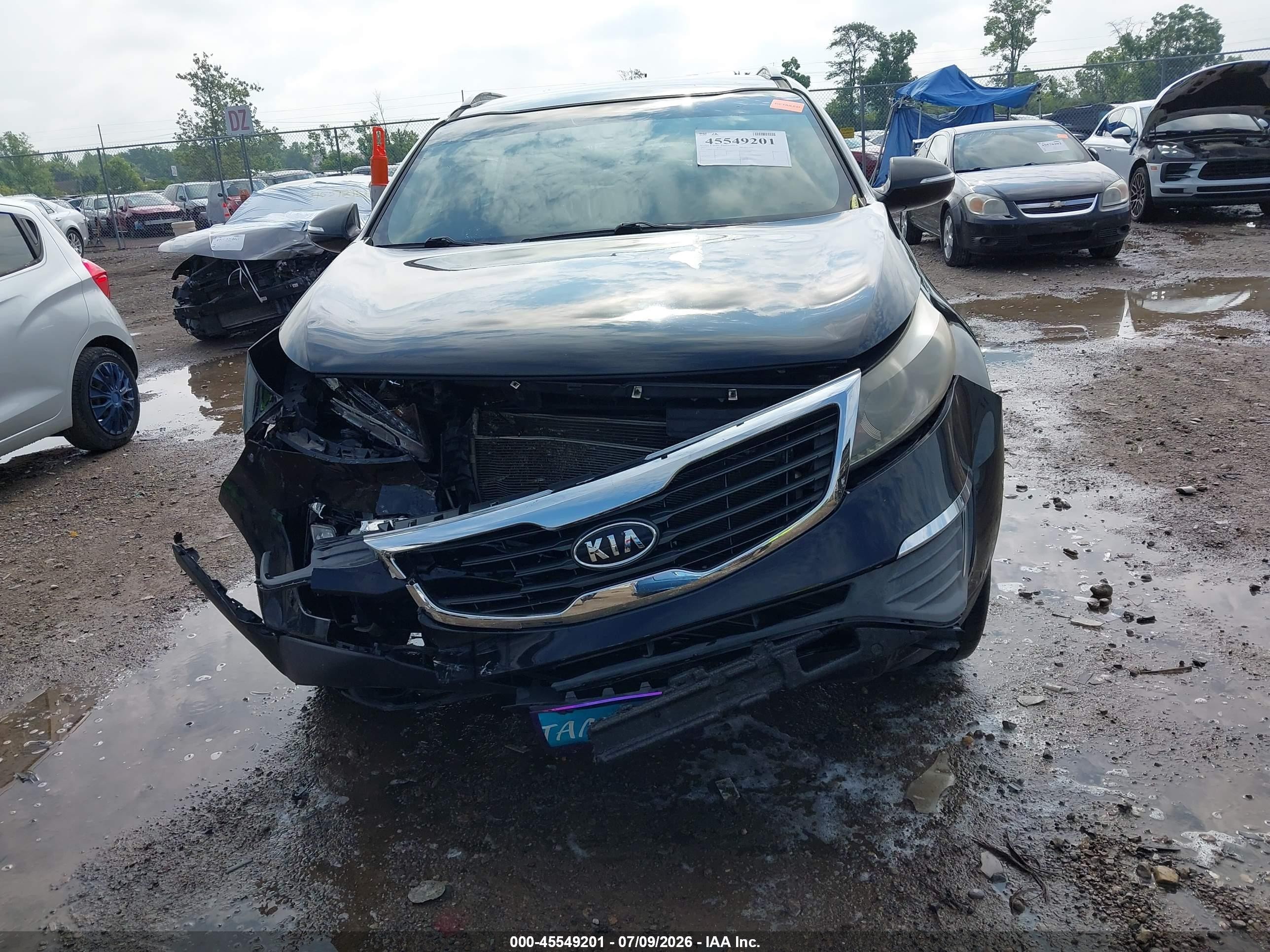 2012 Kia Sportage Ex Black vin: KNDPC3A2XC7213153