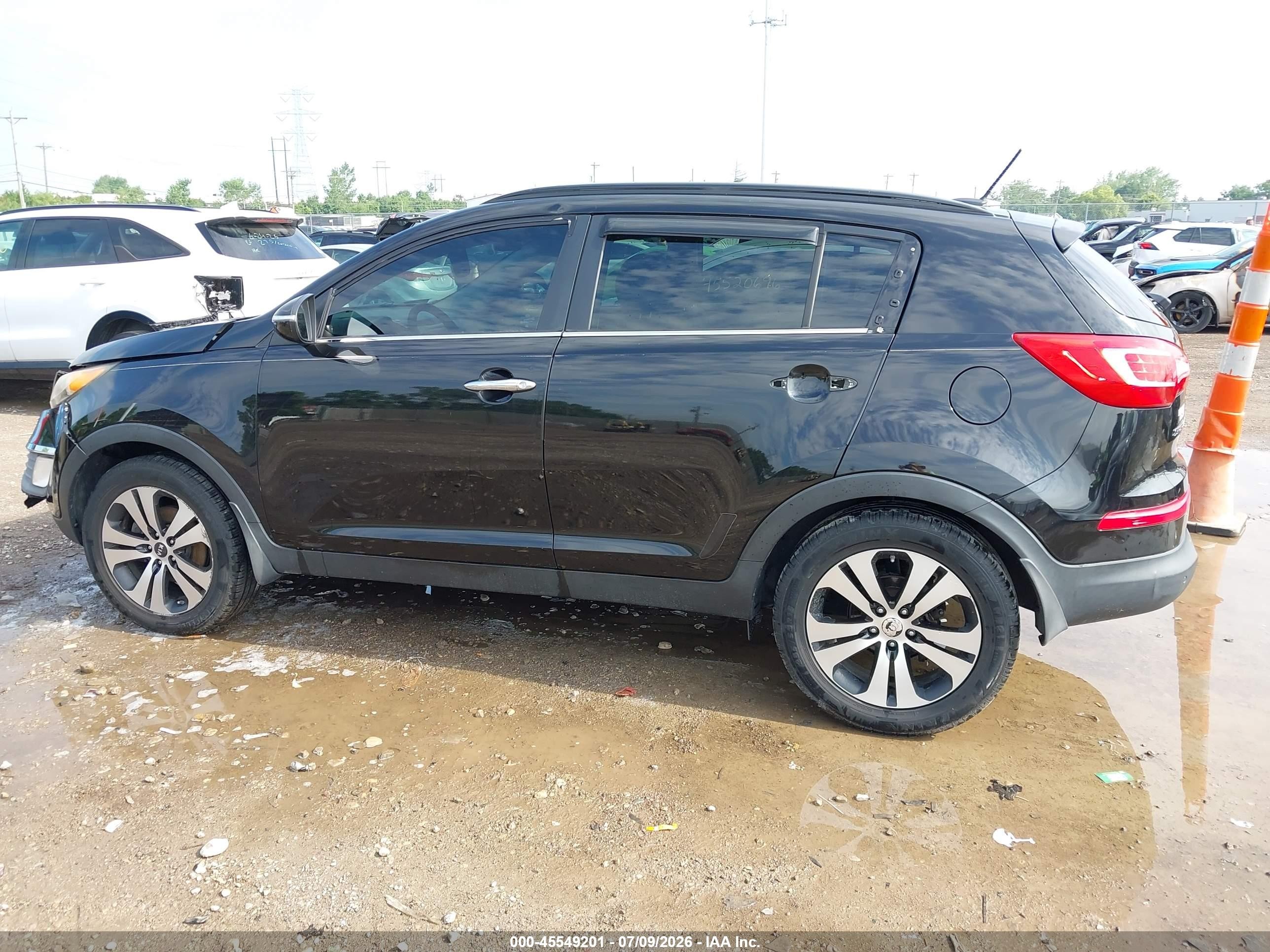 2012 Kia Sportage Ex Black vin: KNDPC3A2XC7213153