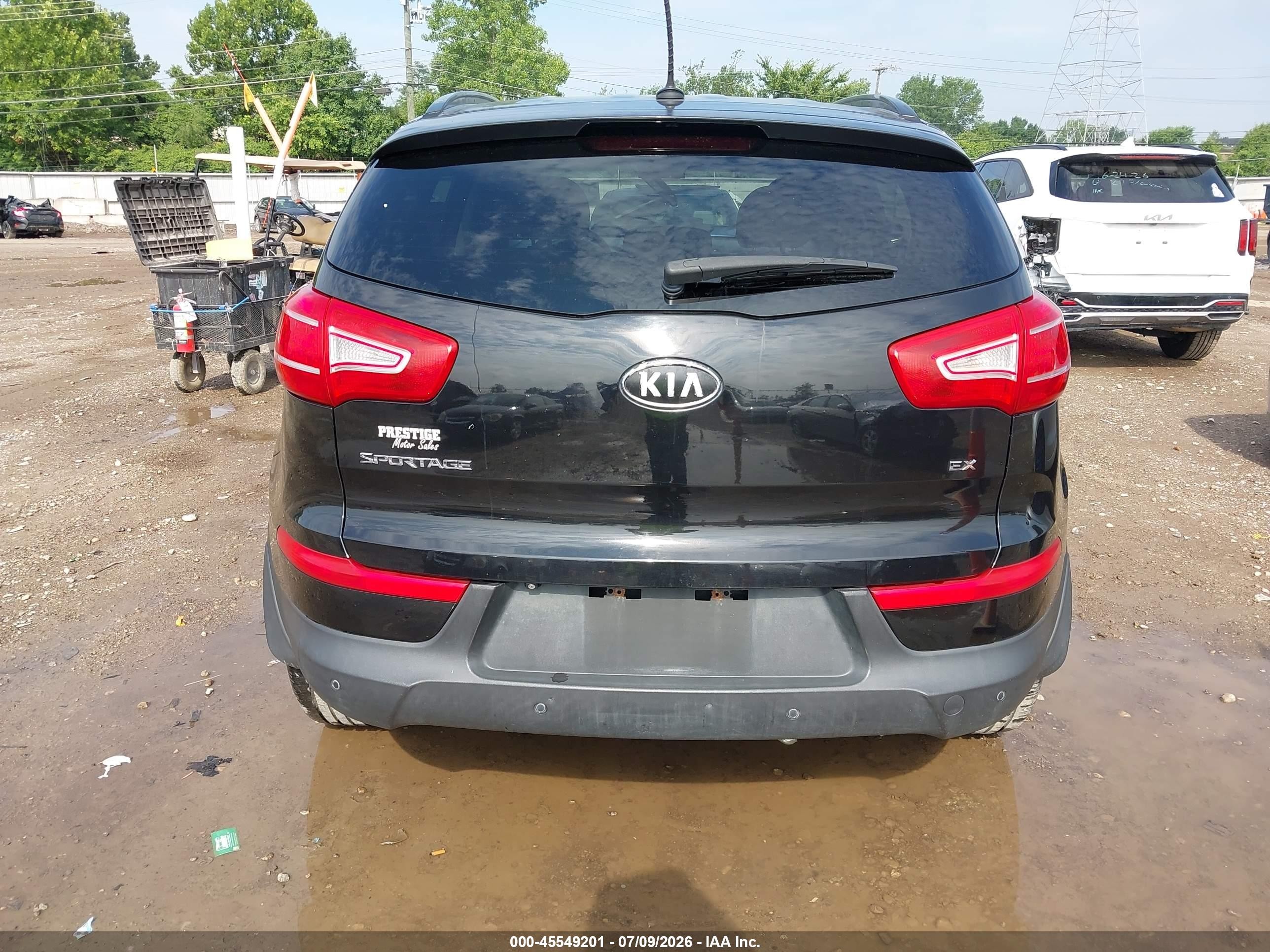 2012 Kia Sportage Ex Black vin: KNDPC3A2XC7213153