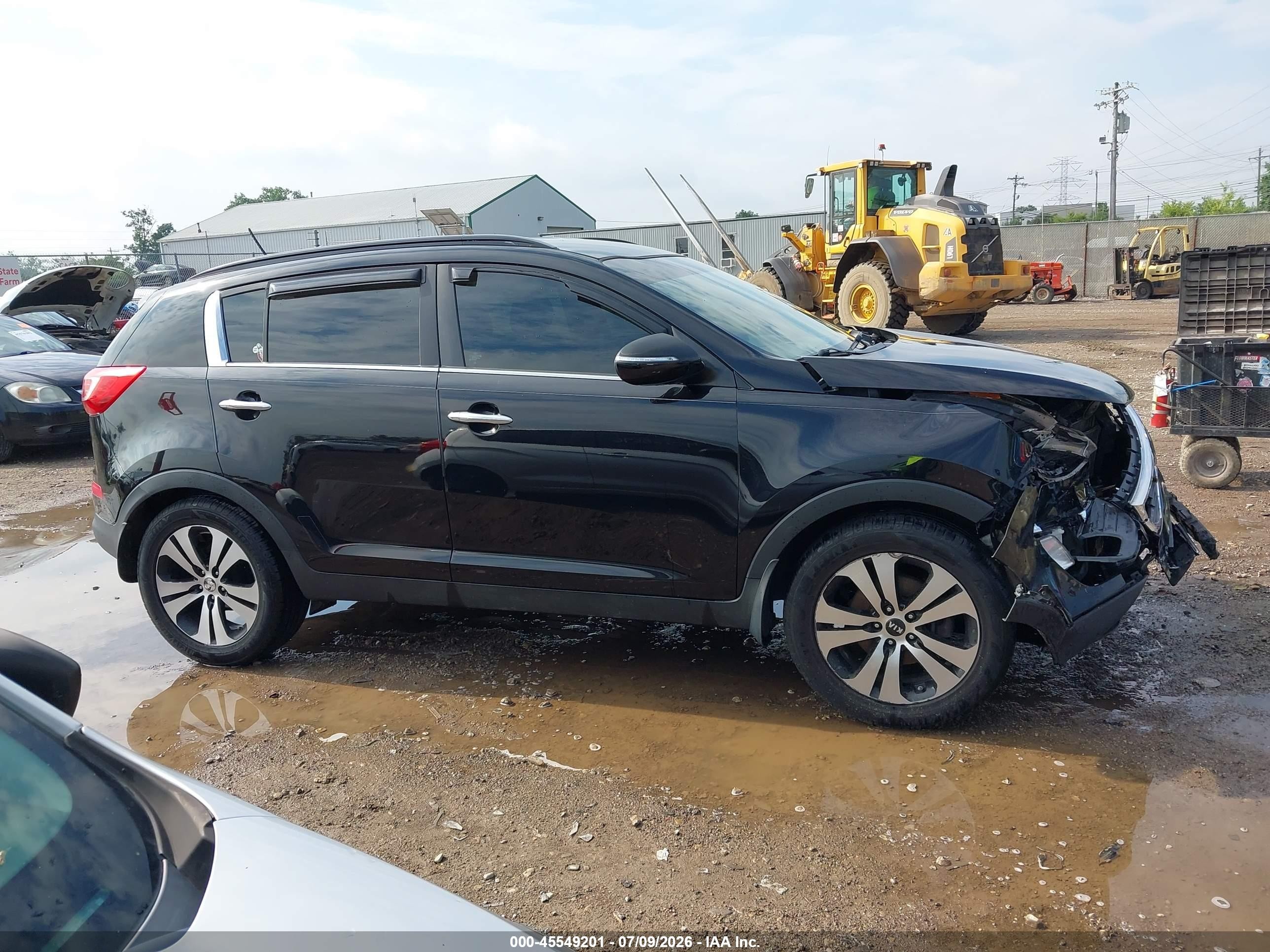 2012 Kia Sportage Ex Black vin: KNDPC3A2XC7213153