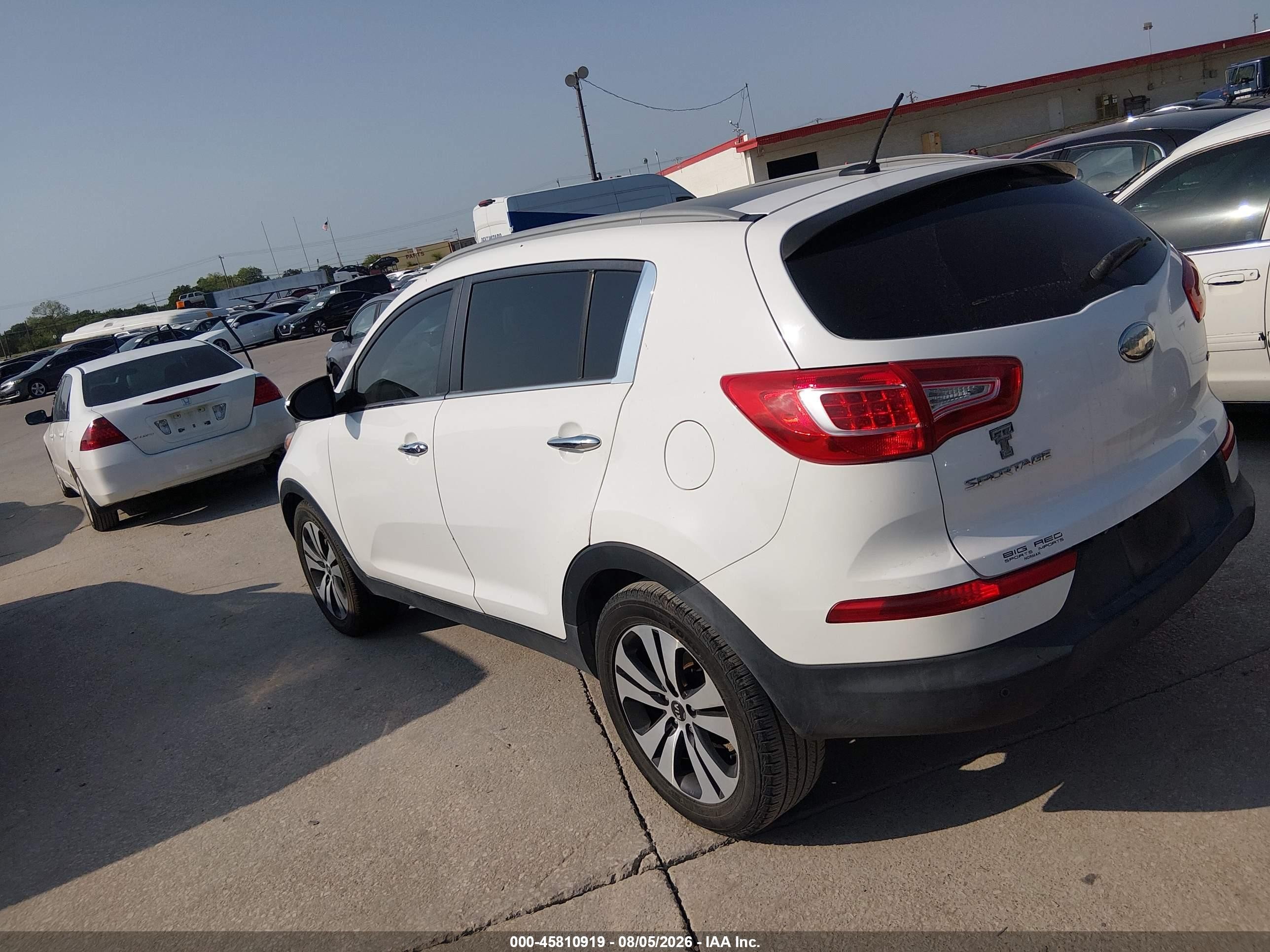 2013 Kia Sportage Ex White vin: KNDPC3A2XD7440652