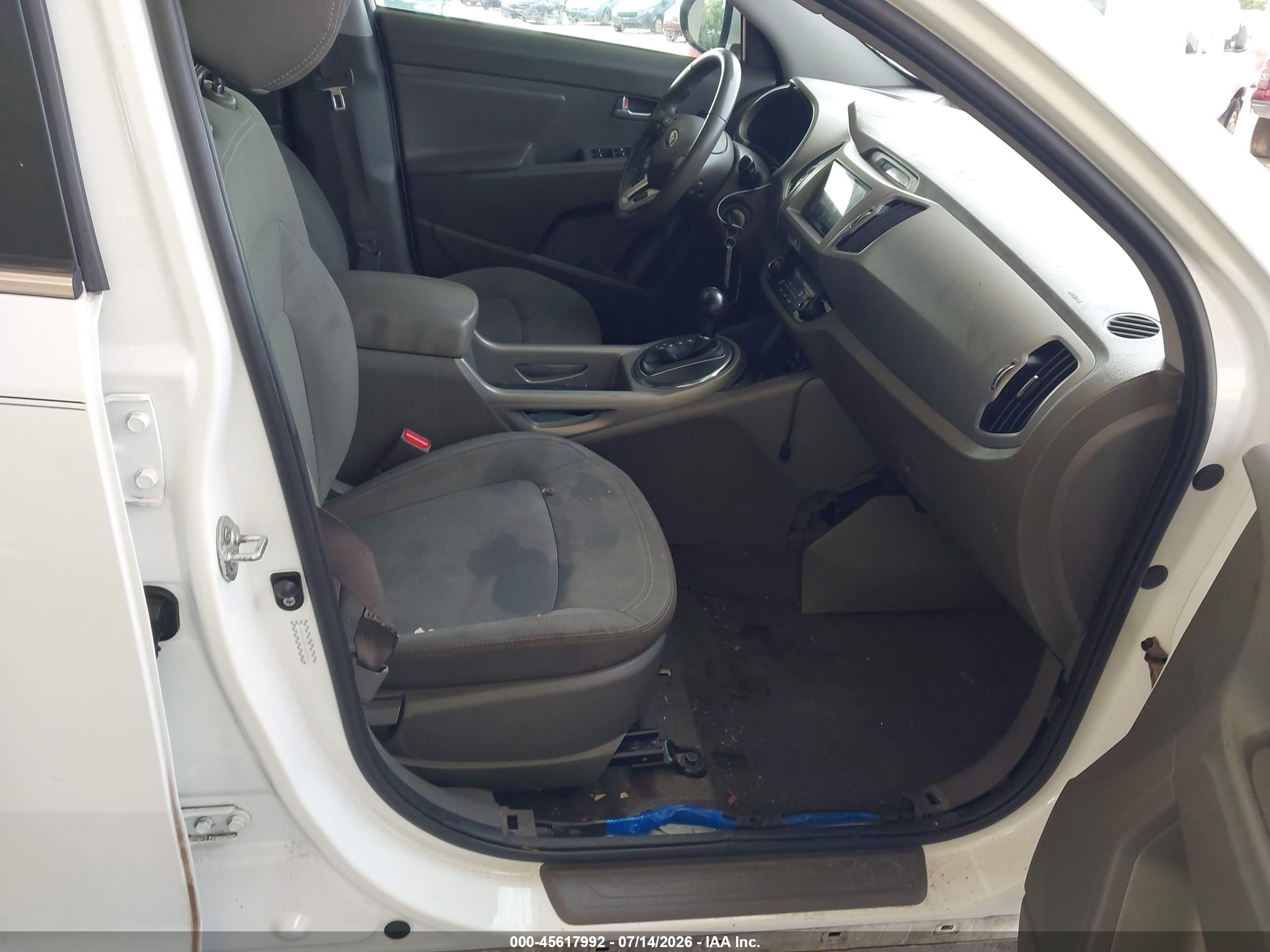 2013 Kia Sportage Ex White vin: KNDPC3A2XD7466281