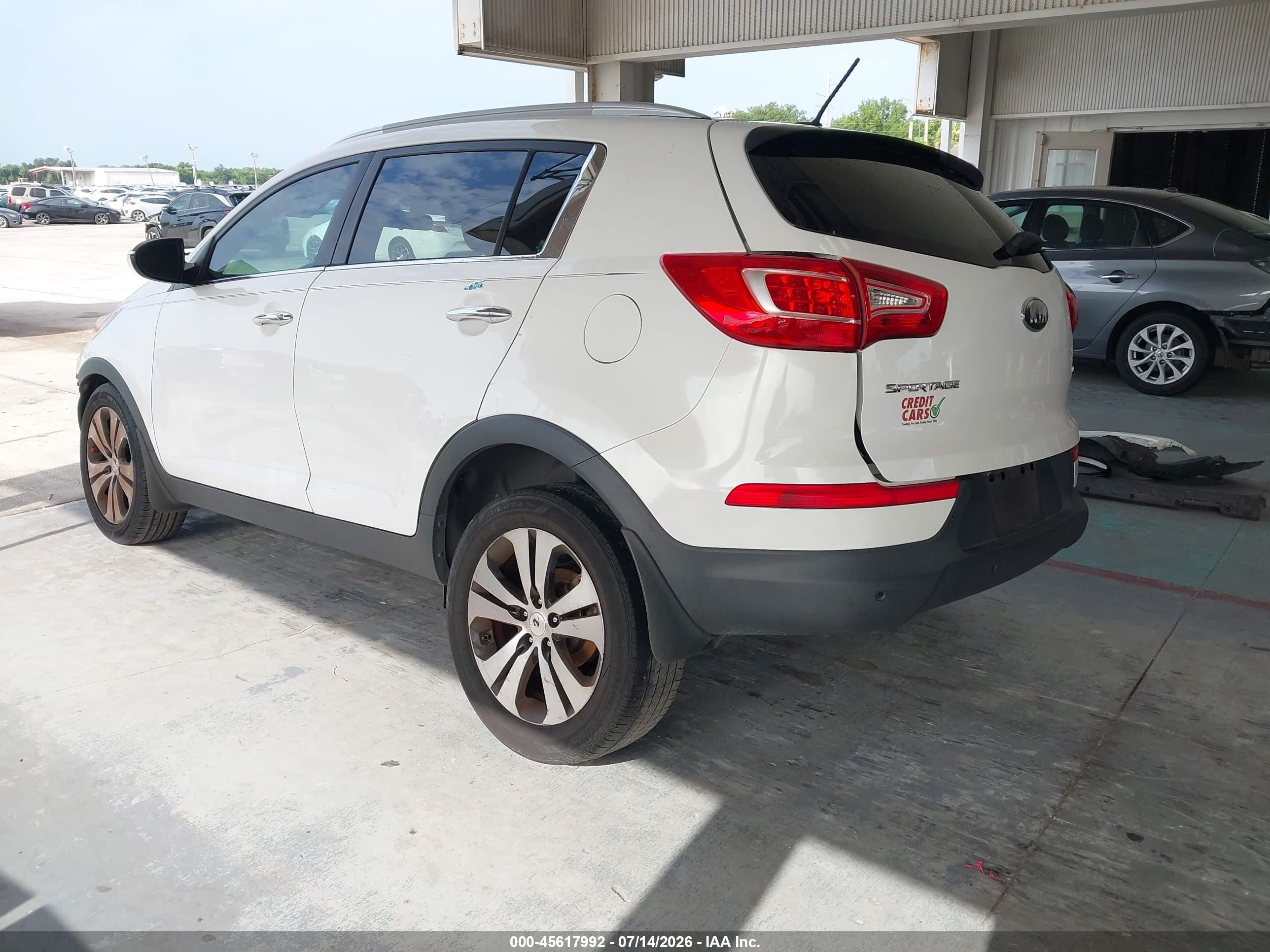 2013 Kia Sportage Ex White vin: KNDPC3A2XD7466281