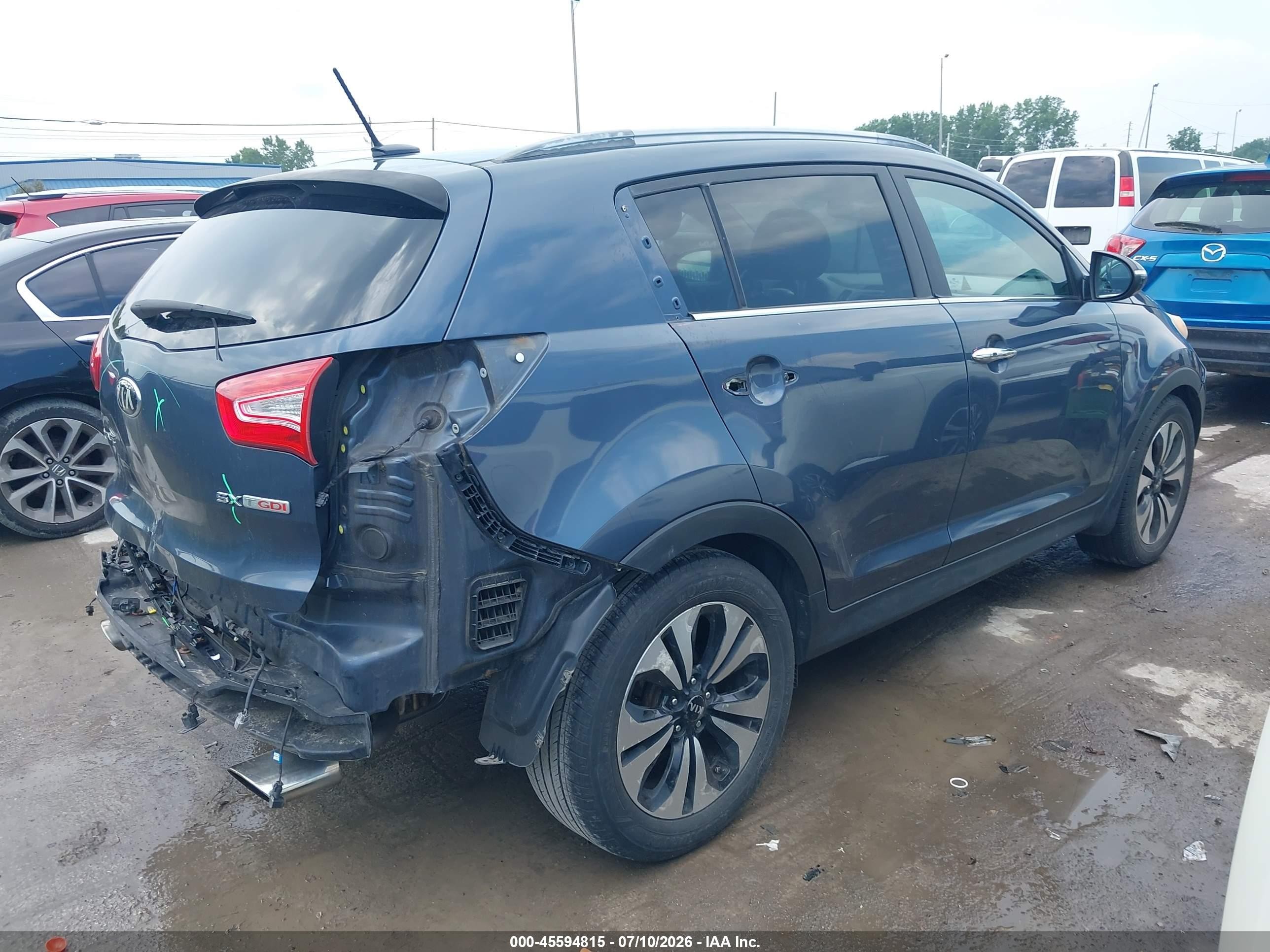 2013 Kia Sportage Sx Dark Blue vin: KNDPC3A61D7426013